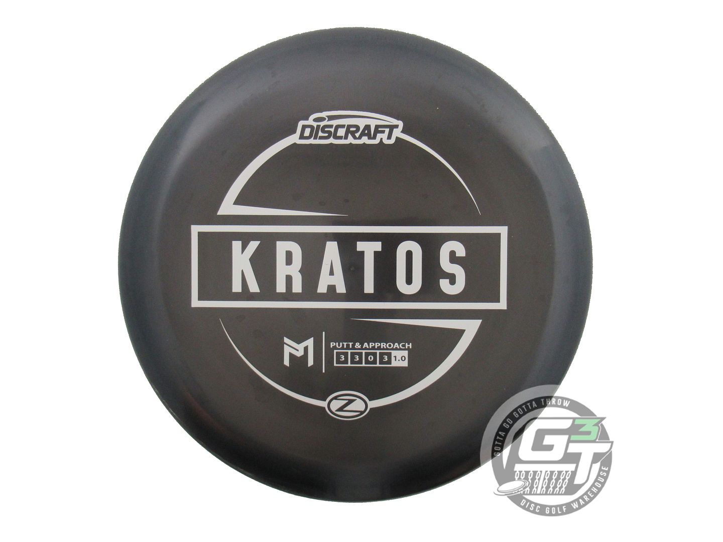 USED Discraft [McBETH] Z Kratos 174g Black White Stamp Putter Golf Disc