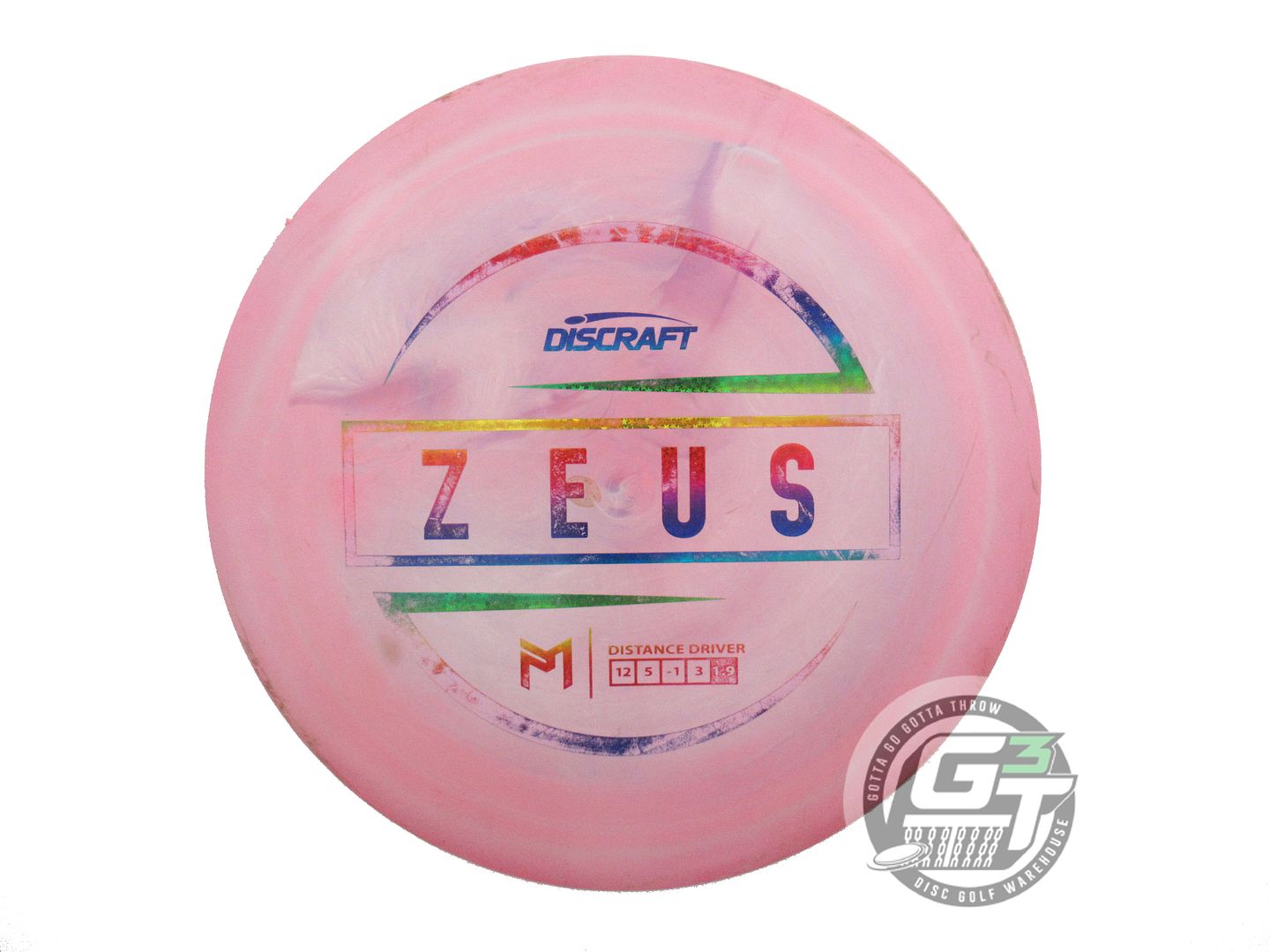 USED Discraft [McBETH] ESP Zeus 173g Pink-Lilac Rainbow Star Driver Golf Disc