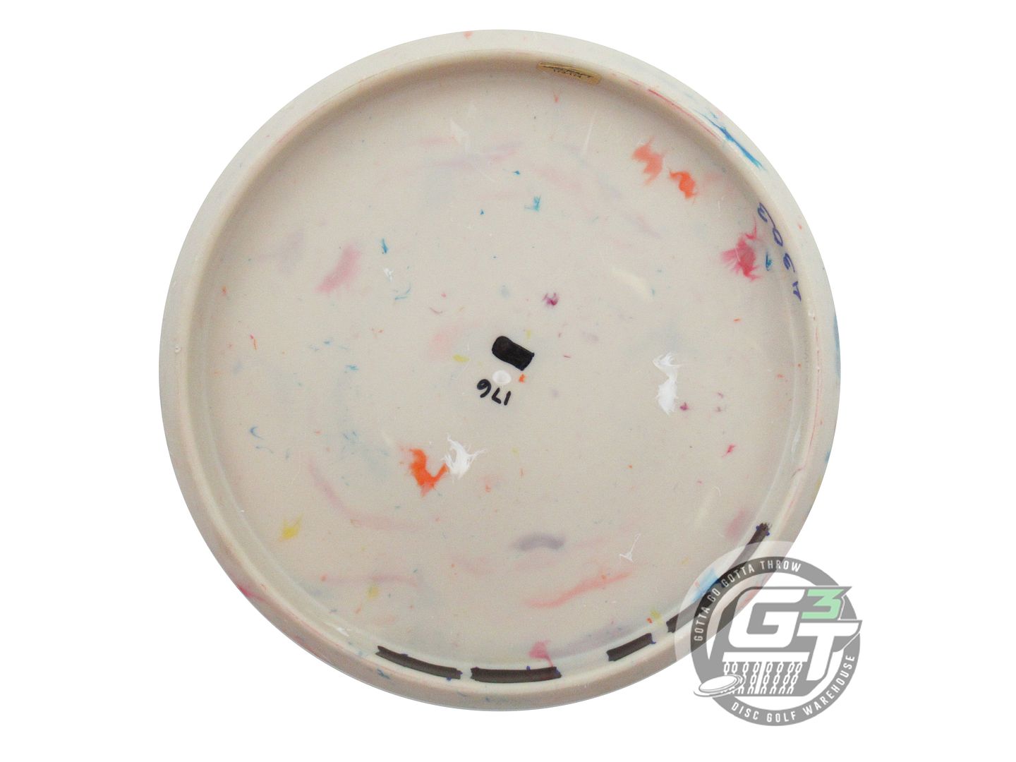 USED Discraft Jawbreaker Zone 176g Lt. Gray Magenta Shatter Foil Putter Disc