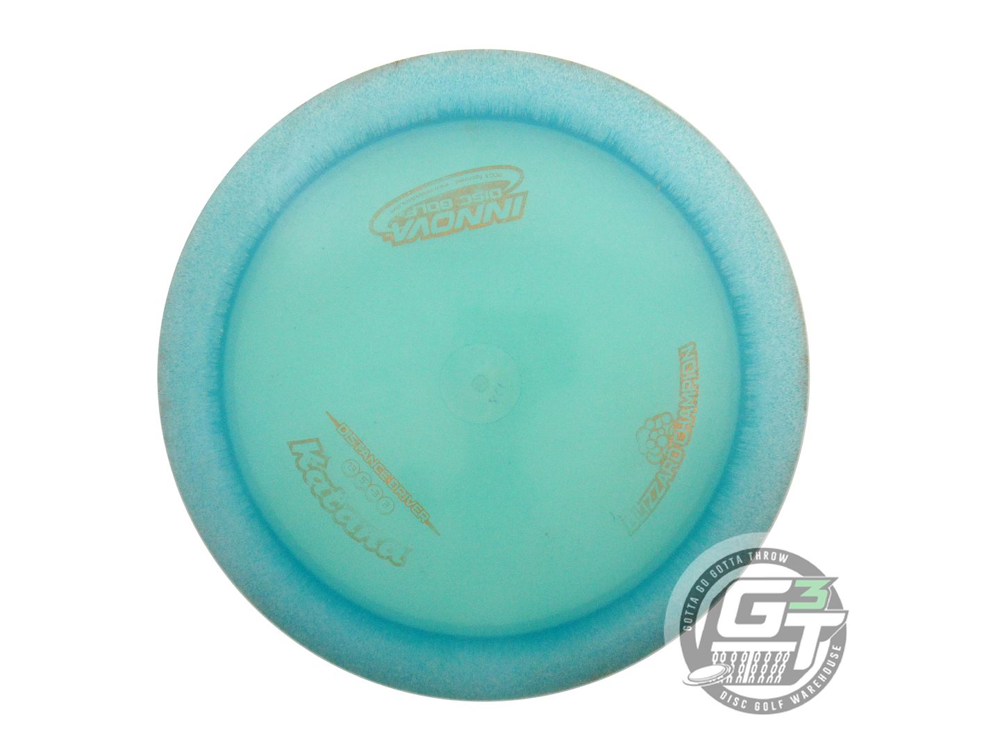 USED Innova Blizzard Katana 138g Teal Gold Foil Distance Driver Golf Disc