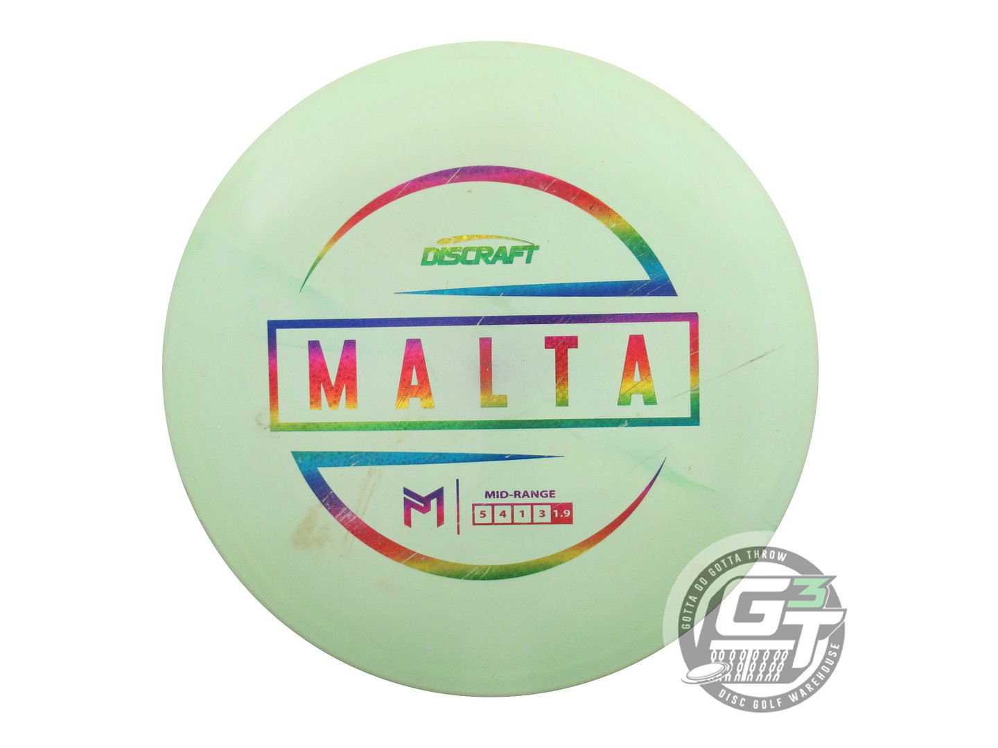 USED Discraft [McBETH] ESP Malta 176g Lt. Green Rainbow Star Midrange Golf Disc