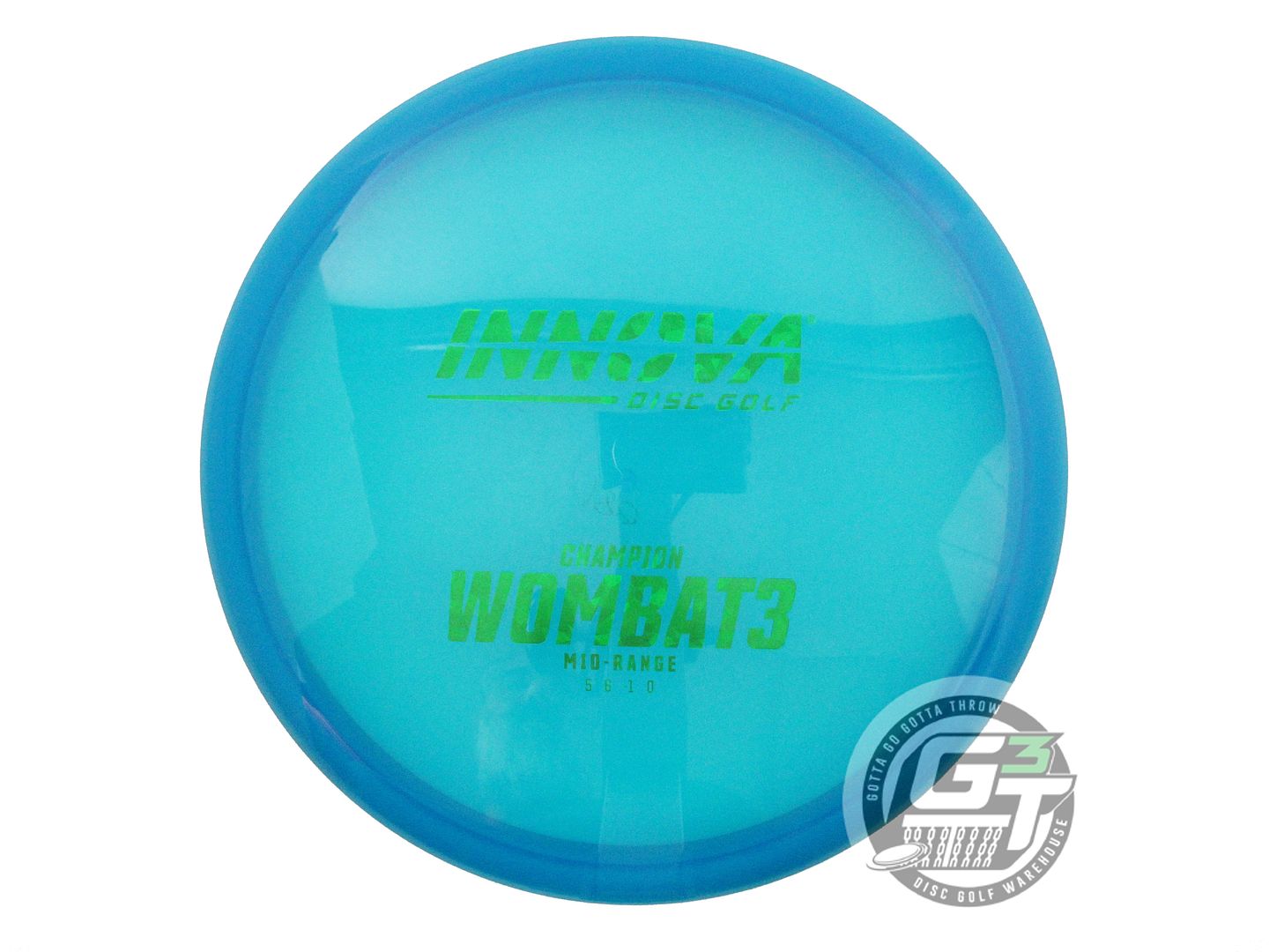 USED Innova Champion Wombat3 180g Blue Green Shatter Foil Midrange Golf Disc