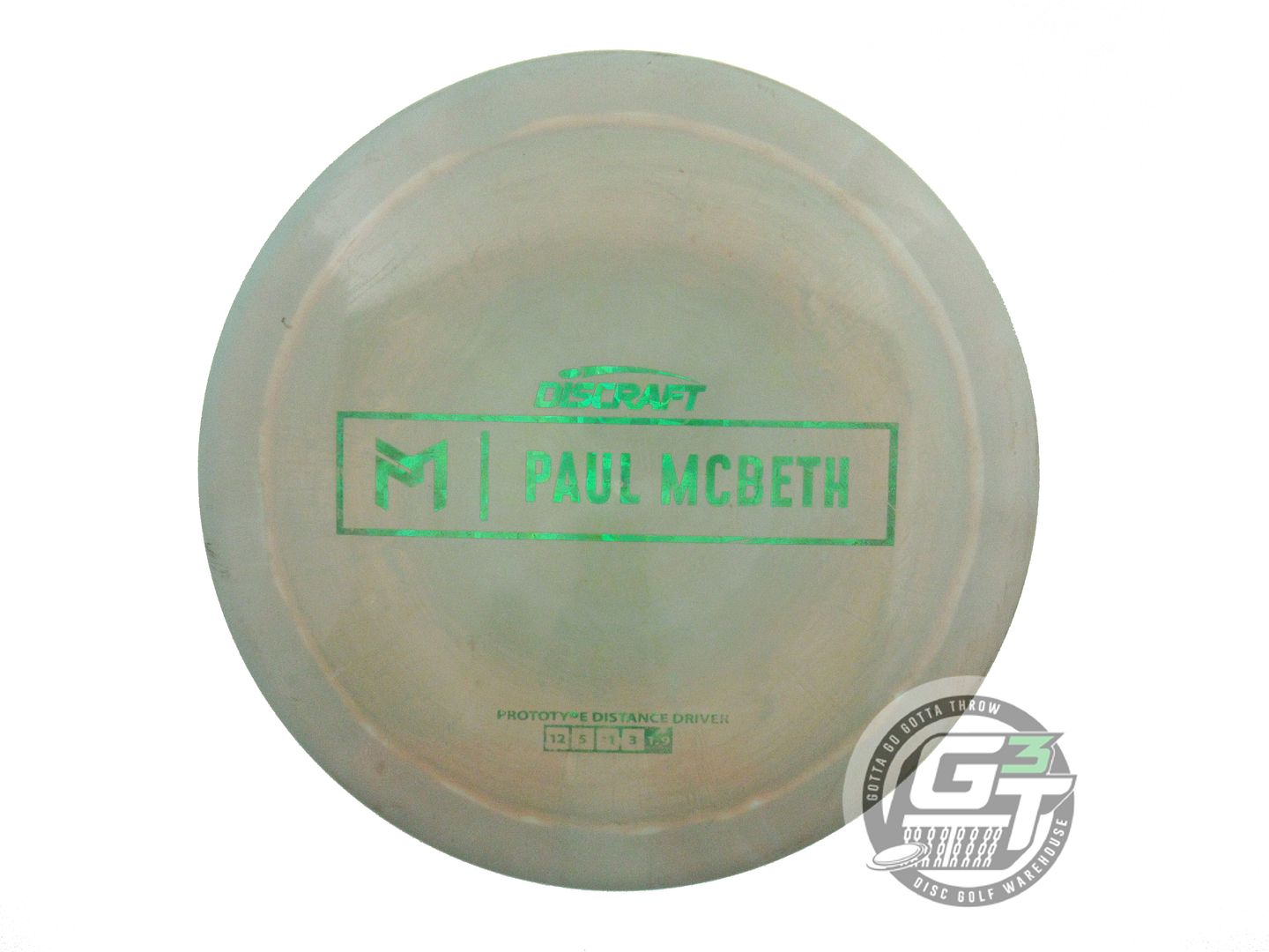 USED Discraft [McBETH] Proto ESP Zeus 174g Green-Peach Driver Golf Disc