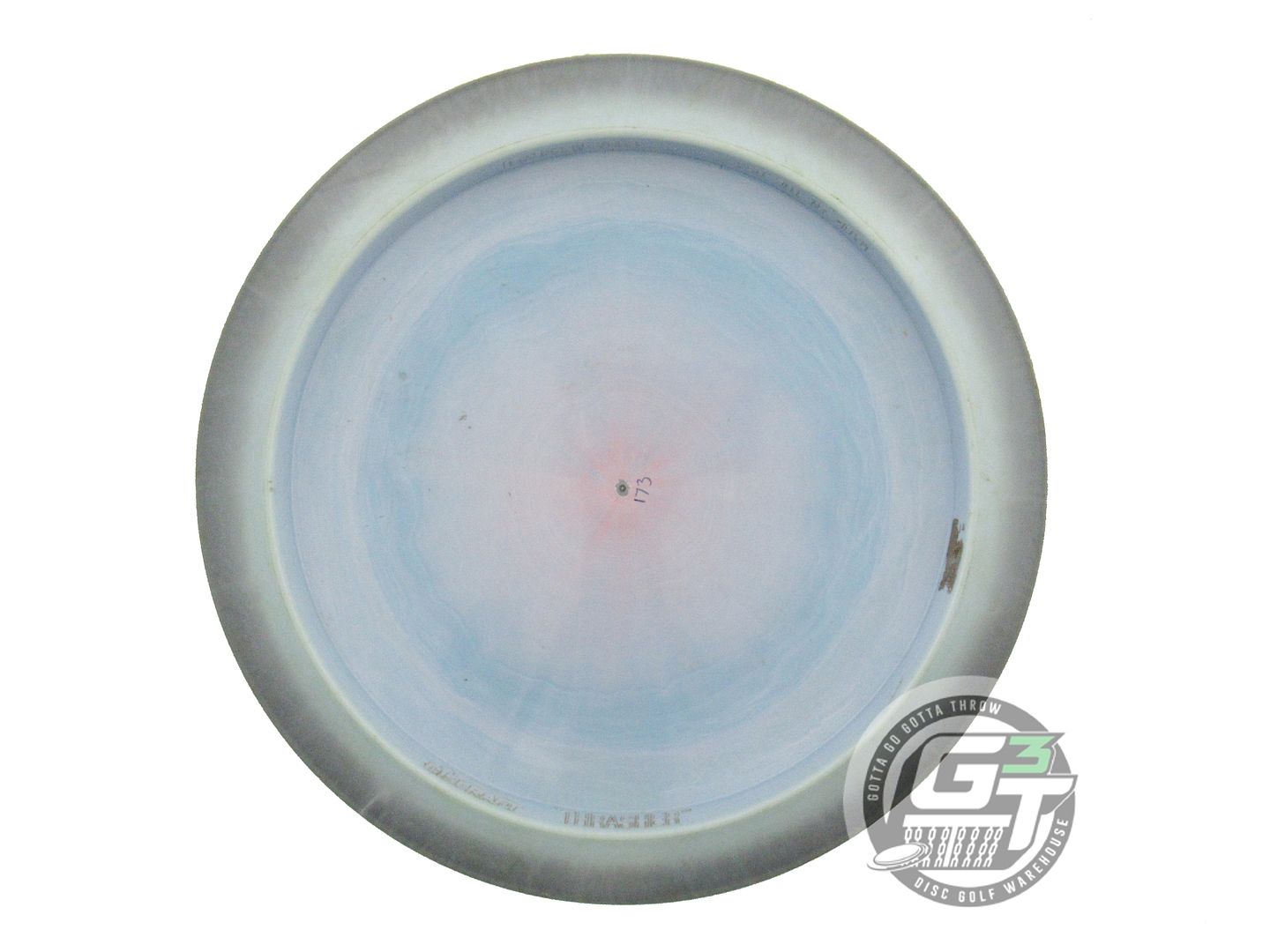 USED Discraft ESP Thrasher 173g Gray-Sky Blue Teal Heart Foil Driver Golf Disc