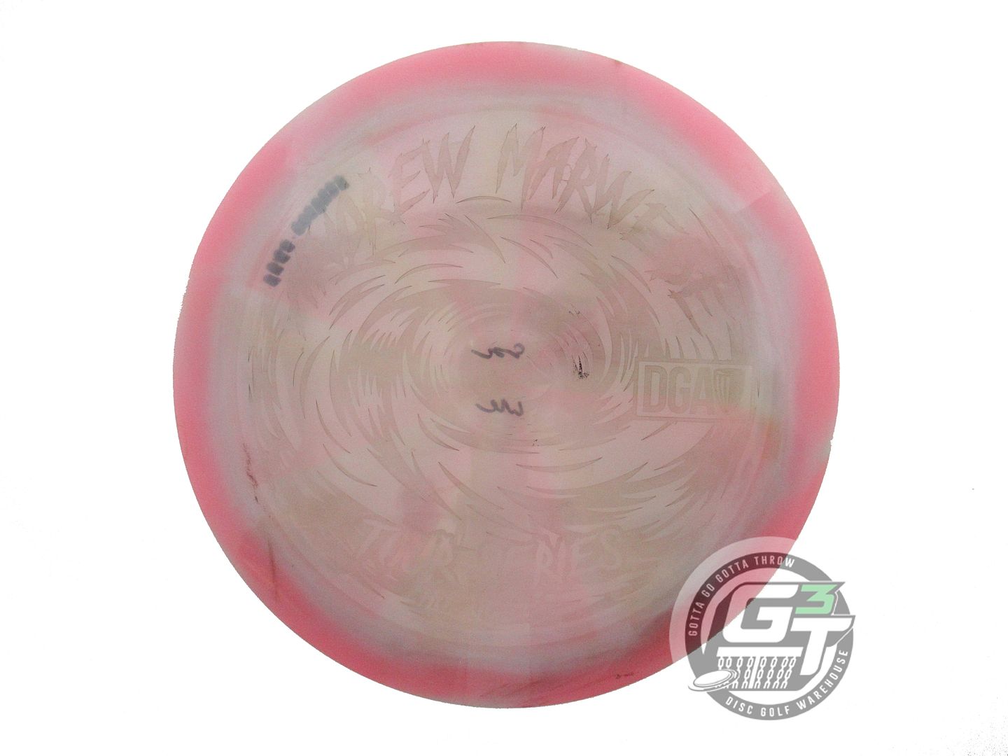 USED DGA [MARWEDE] Swirl Hurricane 170-172g Pink-Lime Distance Driver Golf Disc