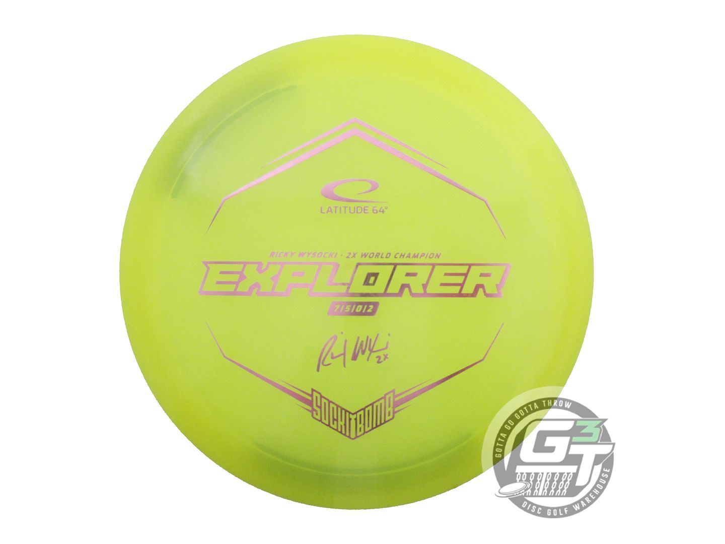 USED Latitude 64 [WYSOCKI] Opto Explorer 176g Yellow Pink Foil Driver Golf Disc