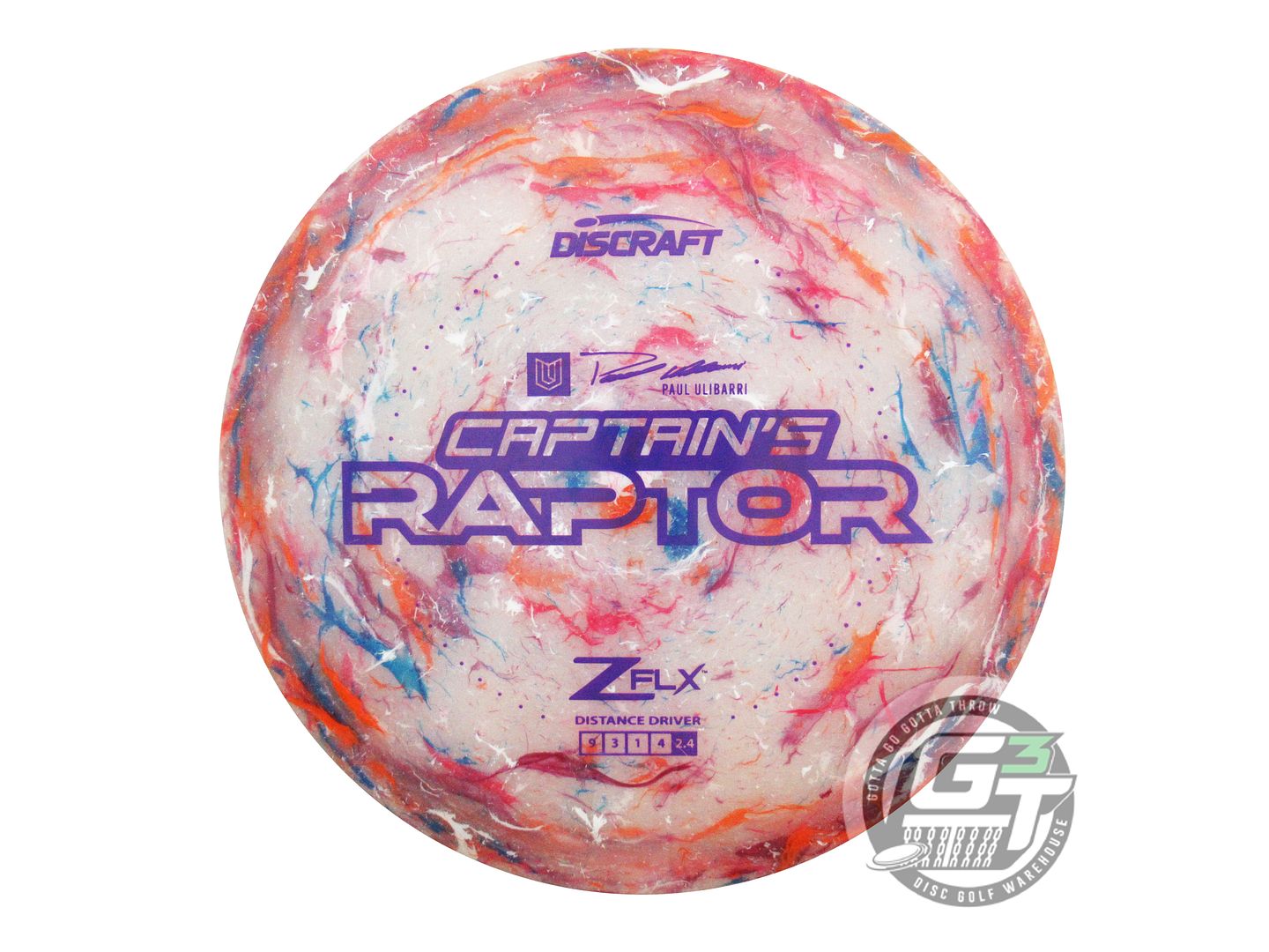 NOS Discraft CAPTAIN'S Jawbreaker Z FLX Raptor 174g Purple Stamp Driver Disc