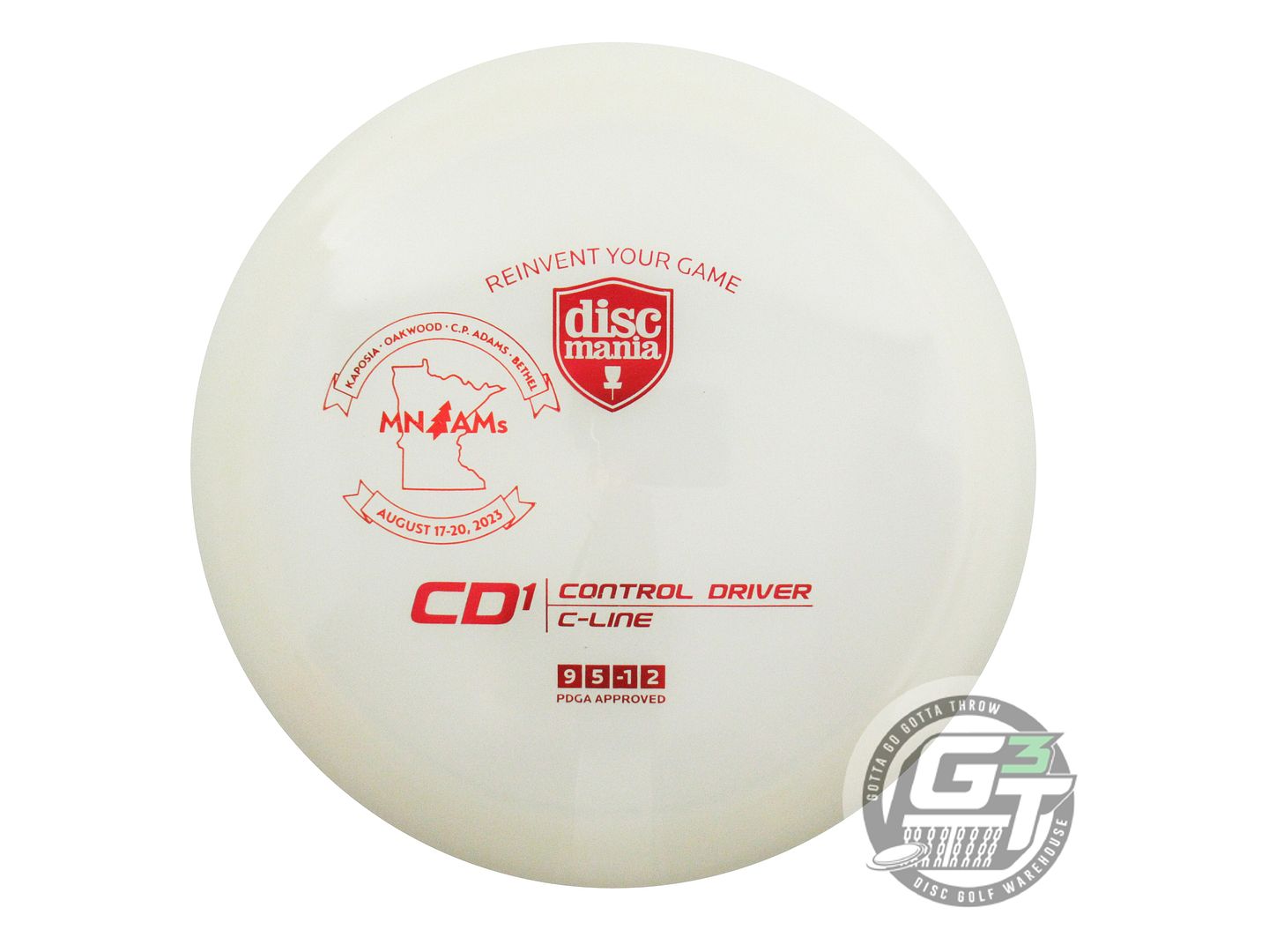 NOS DiscMania C-Line CD1 171g White Red Foil Distance Driver Golf Disc