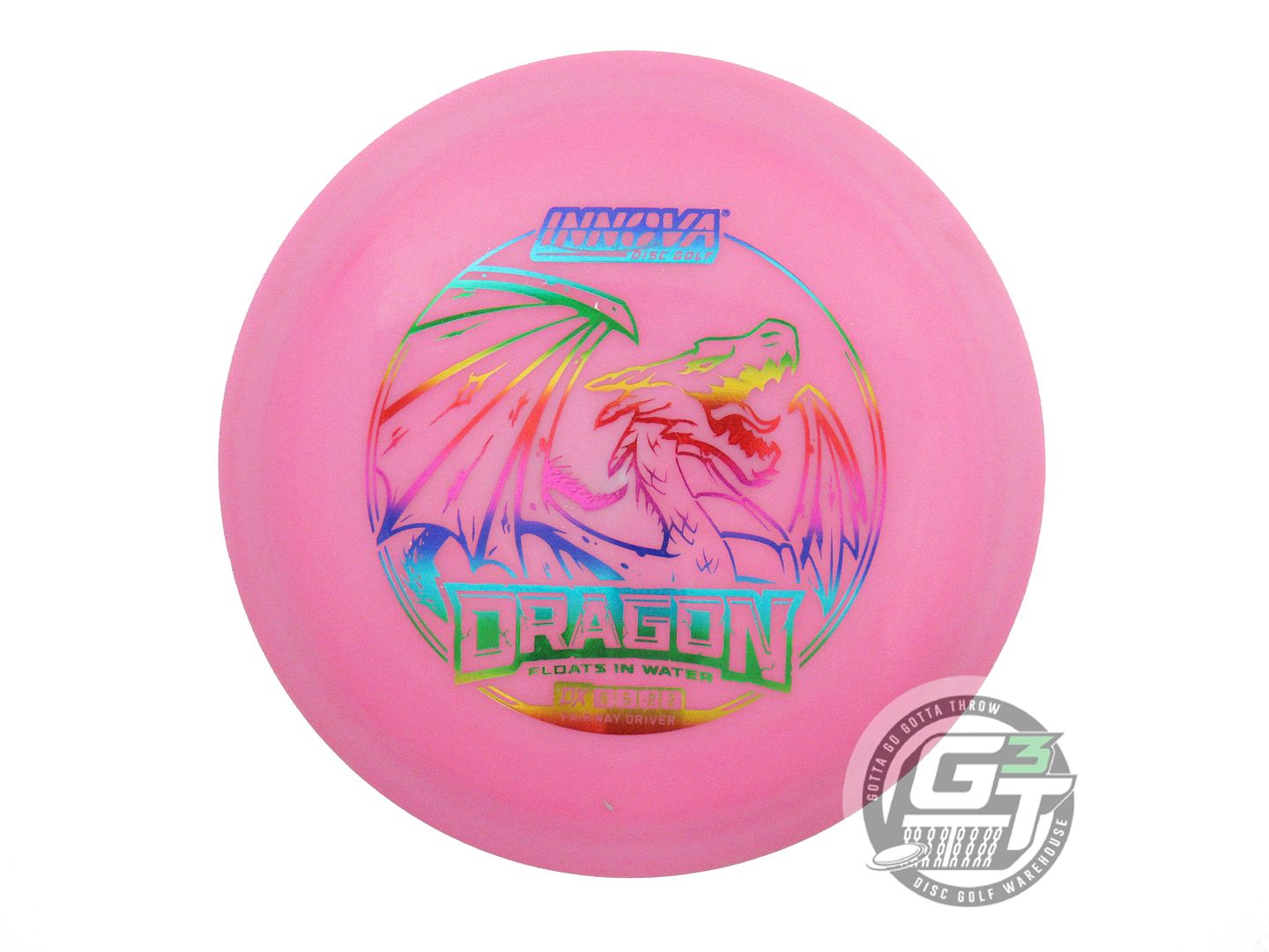 USED Innova DX Dragon 159g Pink Rainbow Foil Distance Driver Golf Disc