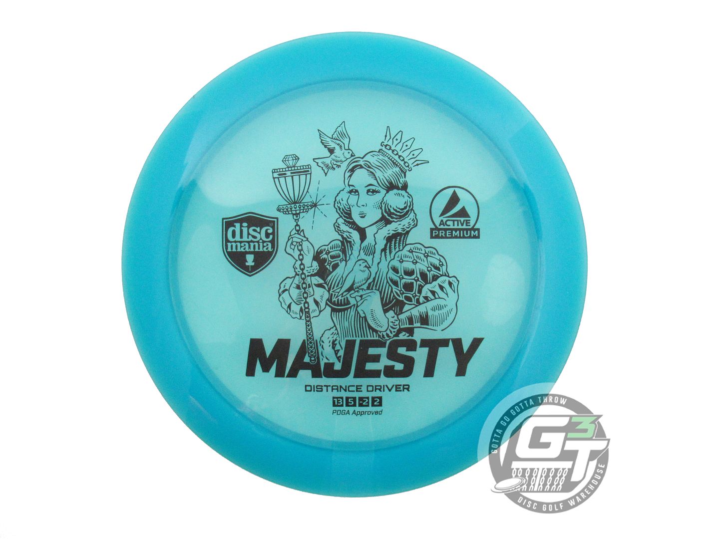USED DiscMania Active Premium Majesty 176g Teal Black Stamp Distance Driver Disc