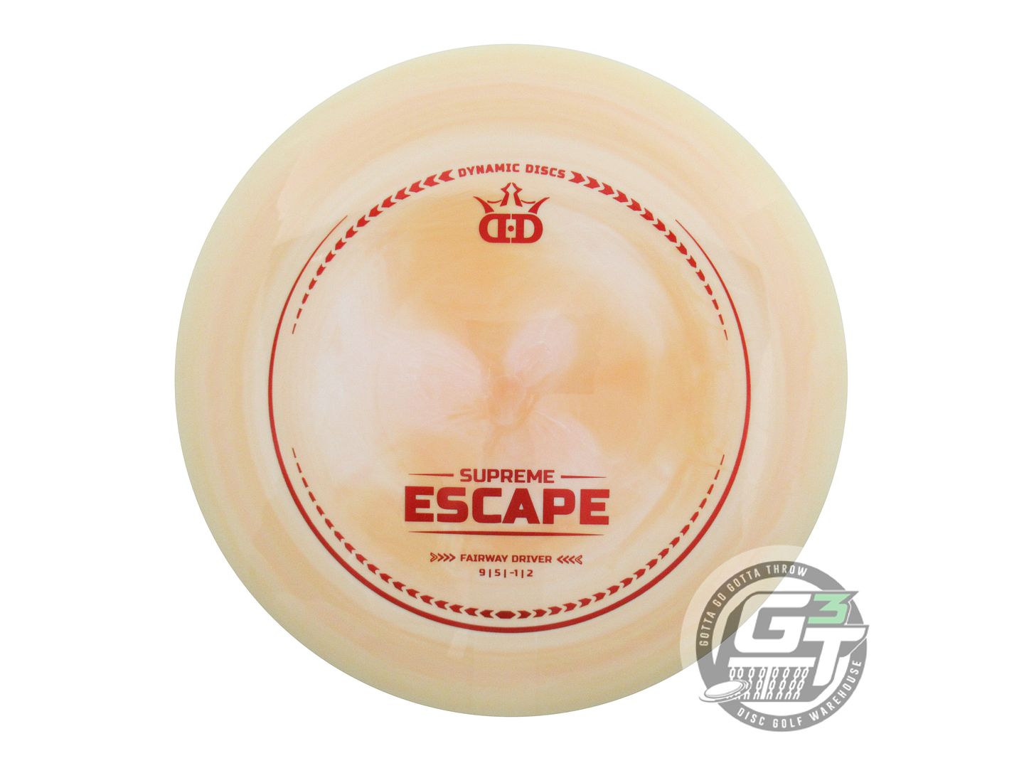 USED Dynamic Discs Supreme Escape 173g Peach Red Foil Fairway Driver Golf Disc