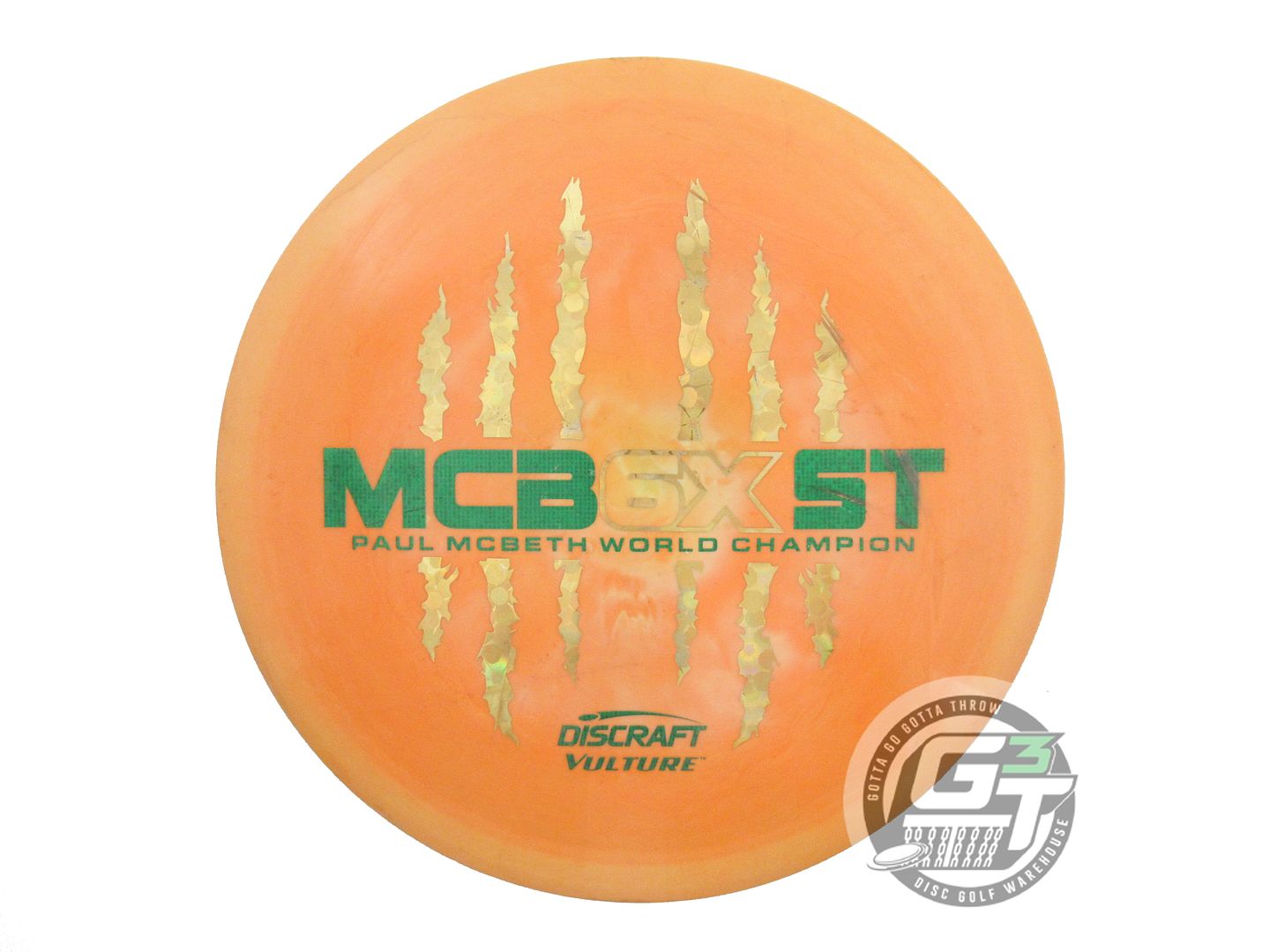 USED Discraft 6X McBEAST ESP Vulture 175g Orange Distance Driver Golf Disc