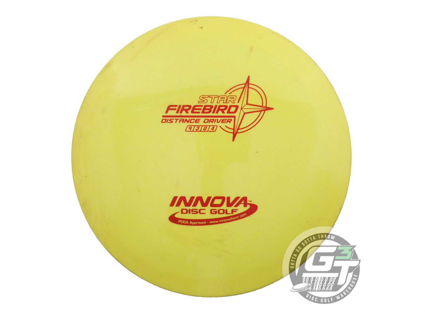 USED Innova Star Firebird 171g Yellow Red Shatter Foil Distance Driver Golf Disc