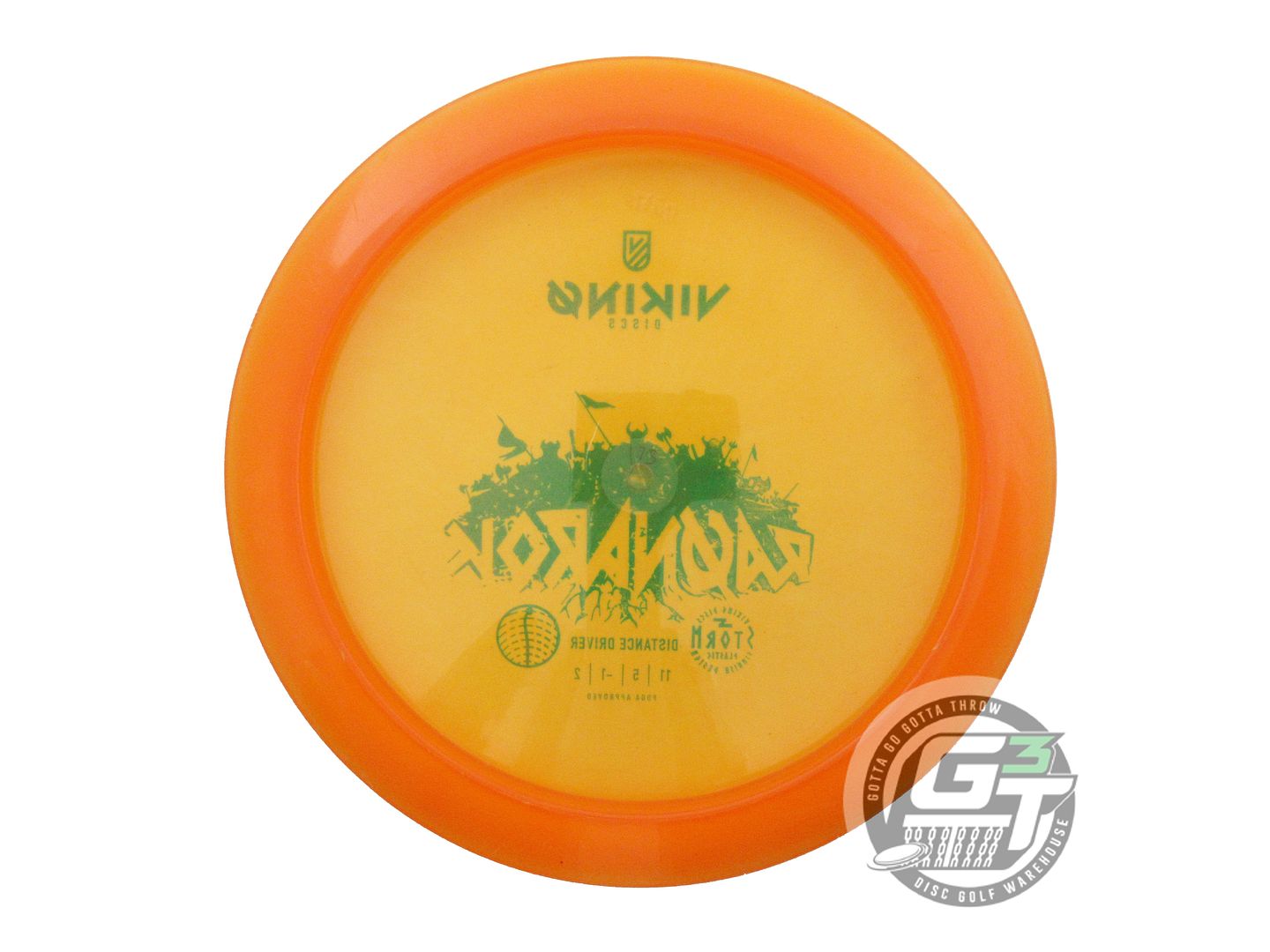 USED Viking Discs Storm Ragnarok 175g Orange Teal Foil Distance Driver Golf Disc