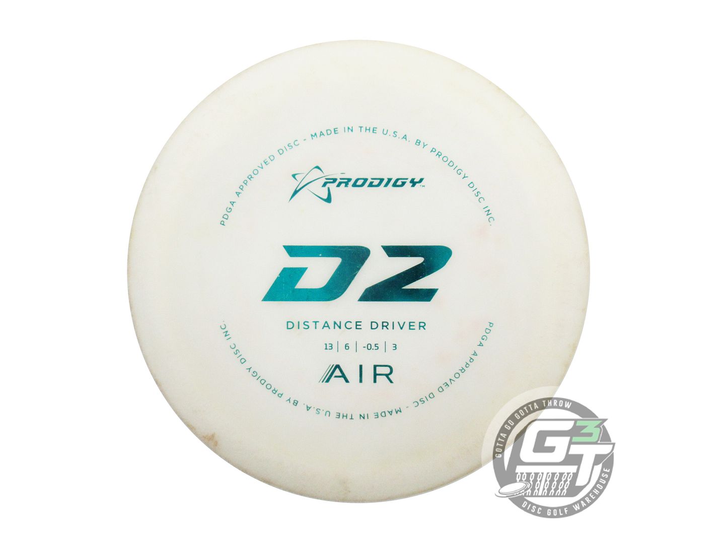 USED Prodigy Discs AIR D2 156g White Blue Foil CHALKY Distance Driver Golf Disc