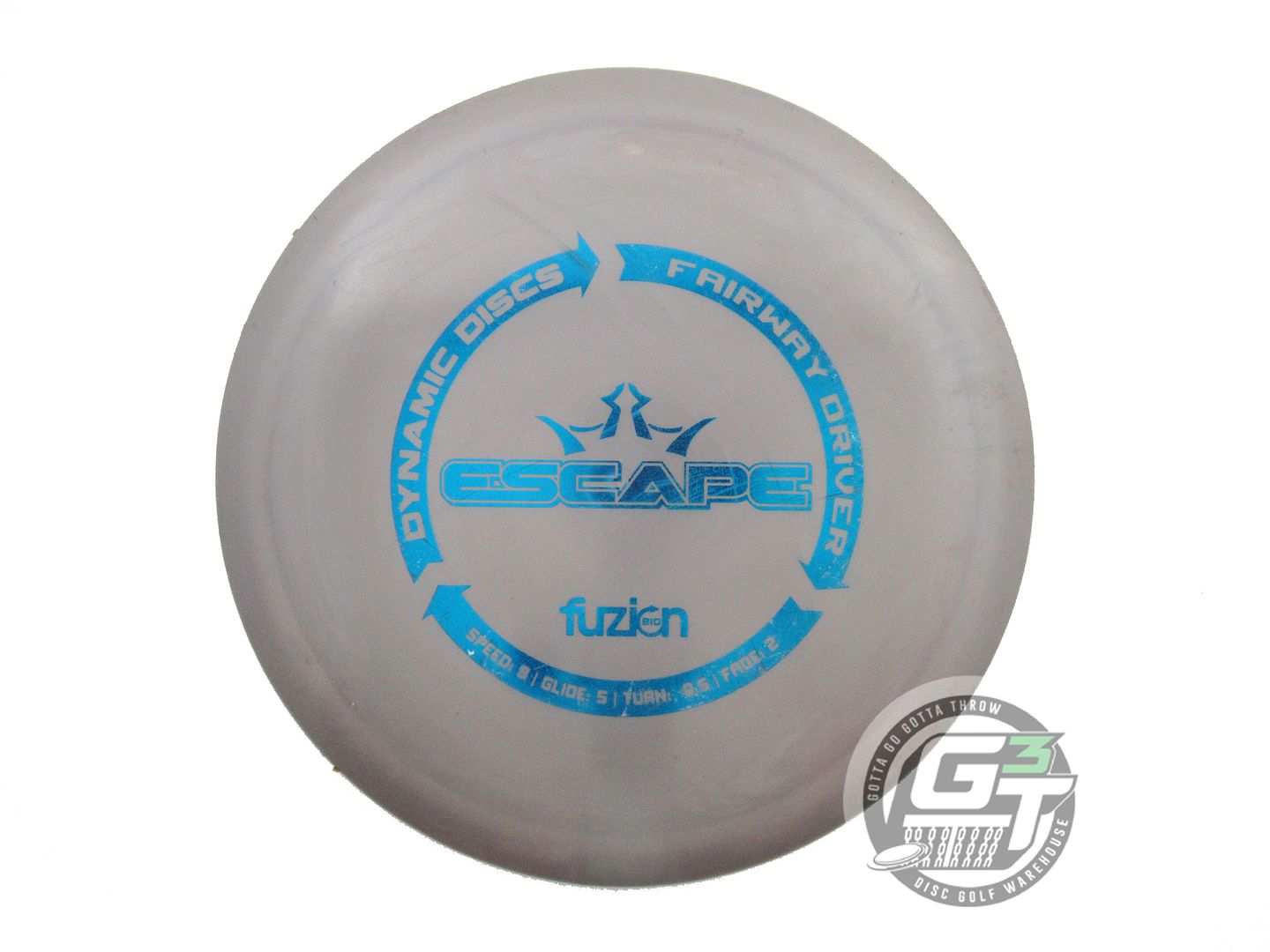 USED Dynamic Discs BioFuzion Escape 175g Gray Blue Foil Fairway Driver Golf Disc