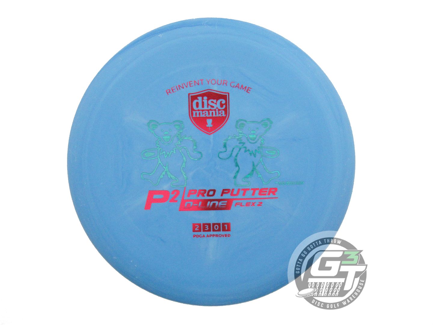 USED DiscMania D-Line Flex 2 P2 173g Blue Red Foil Putter Golf Disc