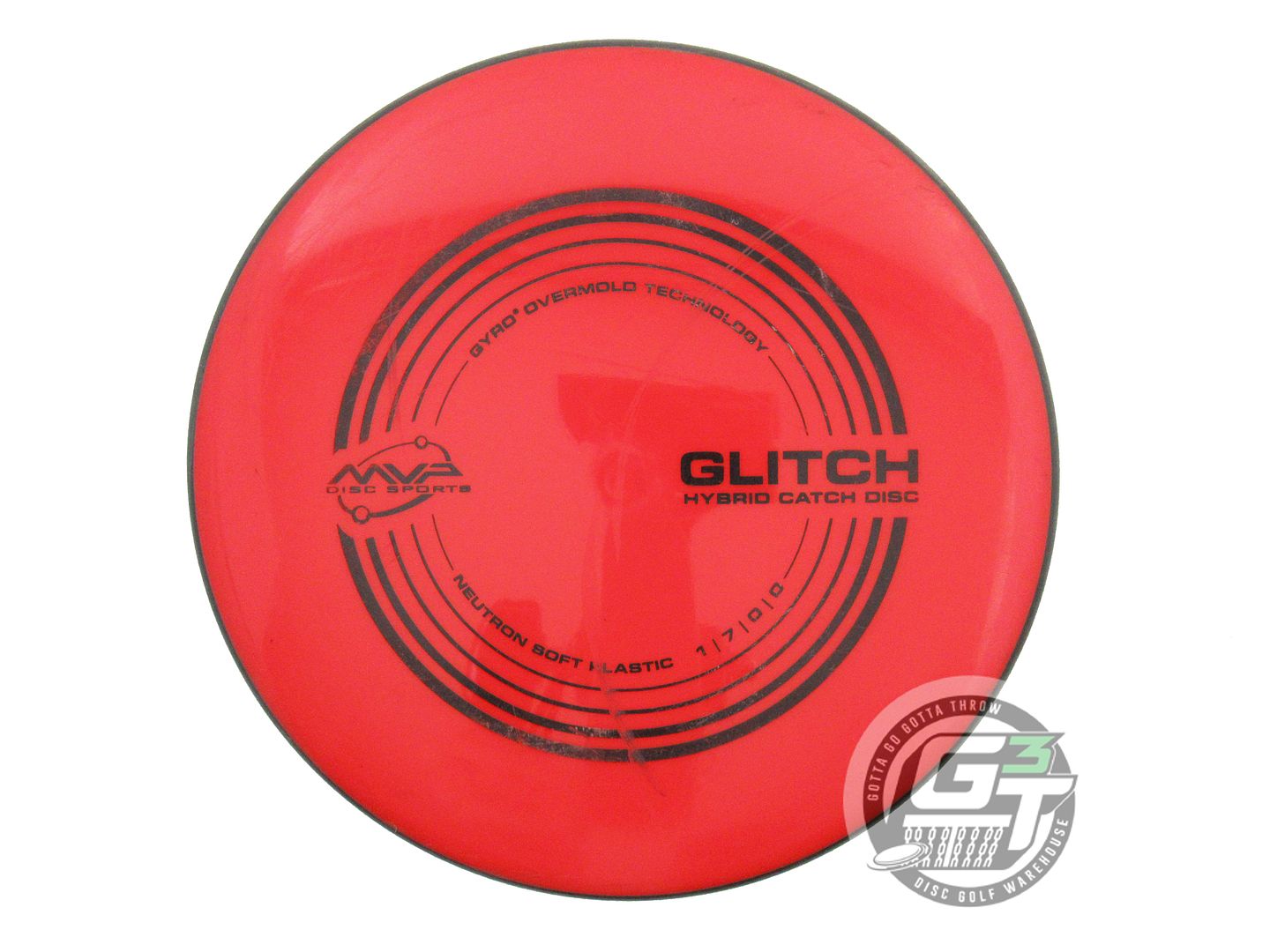 USED MVP Disc Sports Classic Neutron Soft Glitch 152g Red Putter Golf Disc