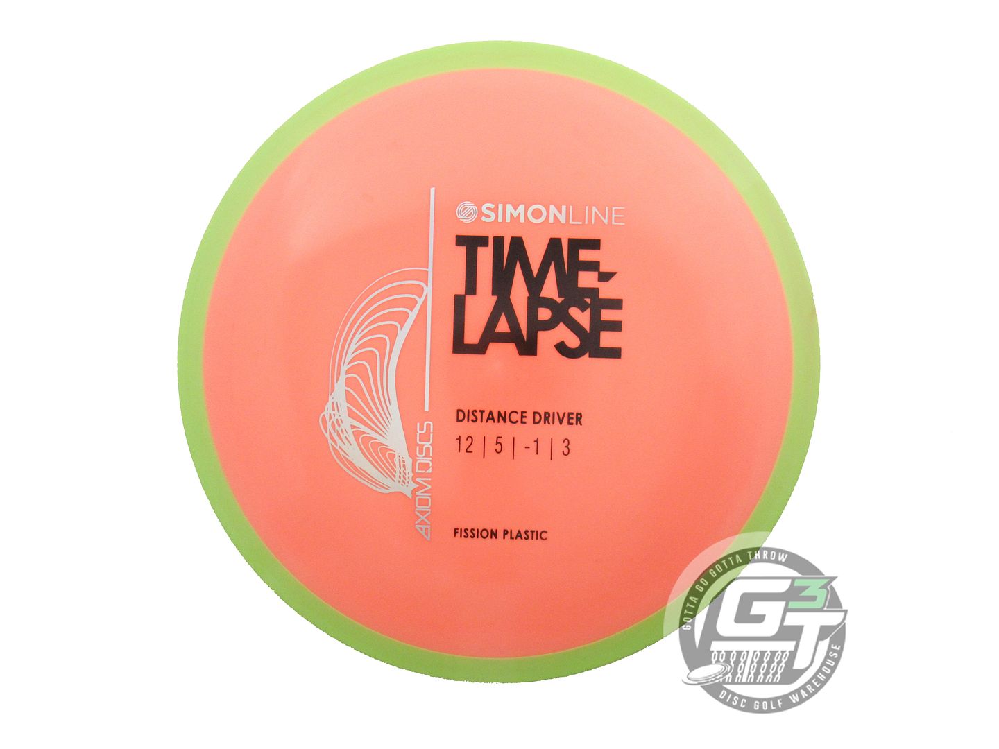 NOS Axiom Discs [LIZOTTE] Fission Time Lapse 167g Peach Lime Rim Driver Disc