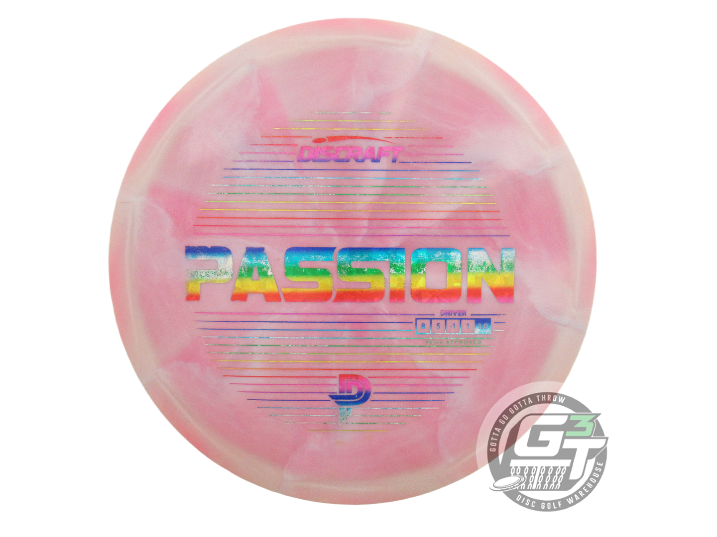 USED Discraft [PIERCE] ESP Passion 173g Pink-Lime Rainbow Shatter Driver Disc