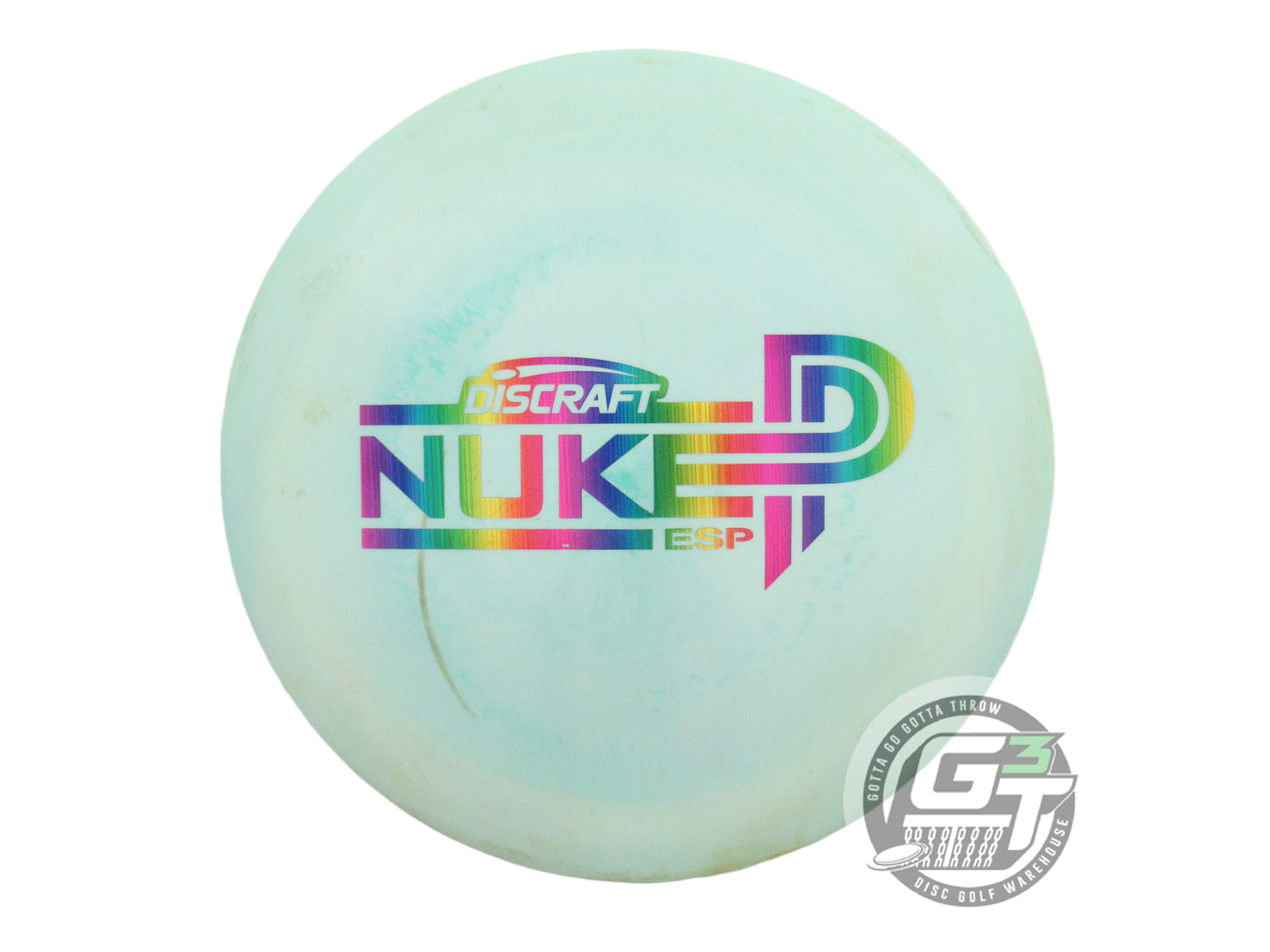 USED Discraft [PIERCE] ESP Nuke 160g Seafoam Rainbow Laser Foil Driver Golf Disc