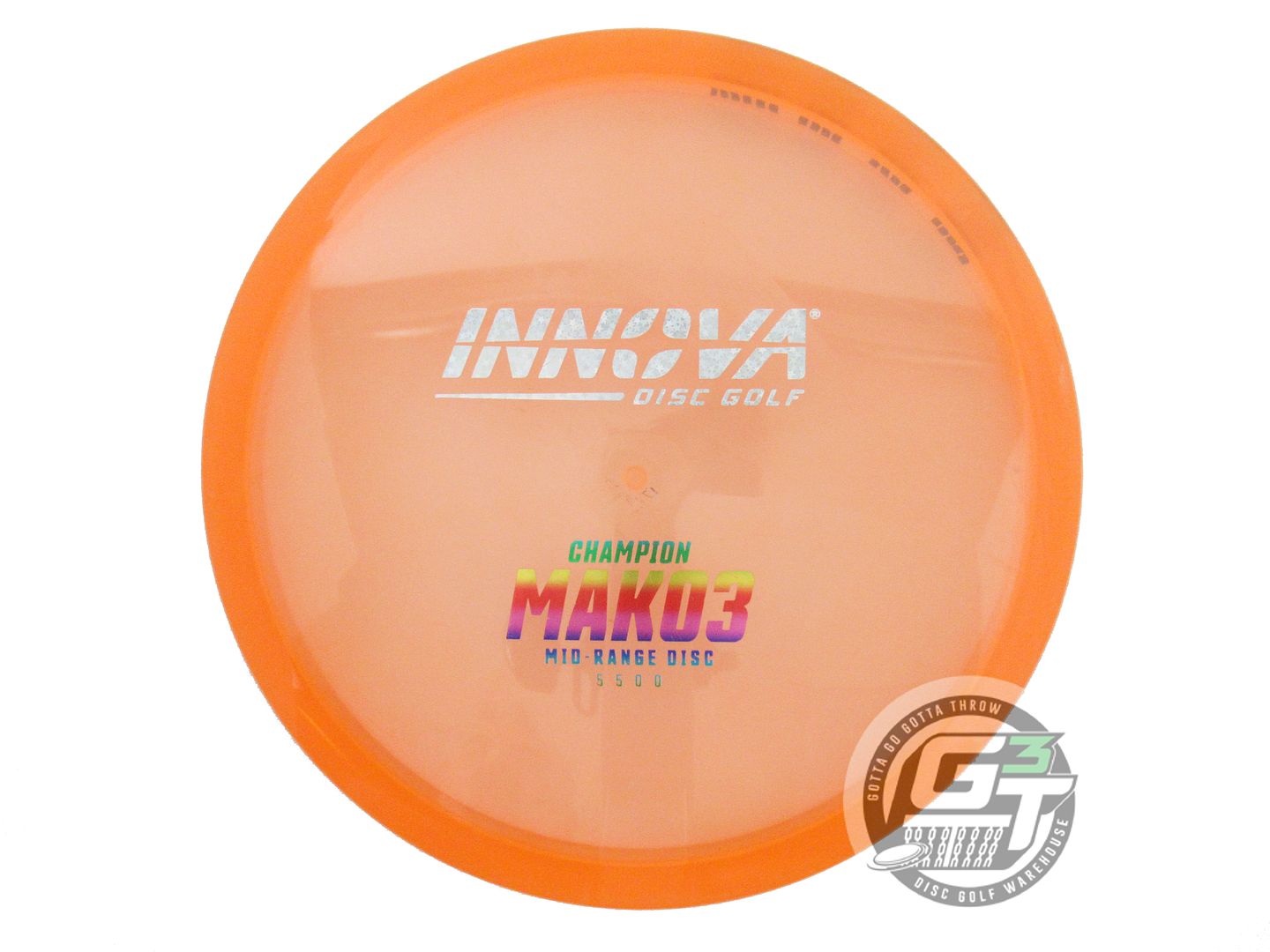 USED Innova Champion Mako3 177g Orange Holo Star & Rainbow Midrange Golf Disc