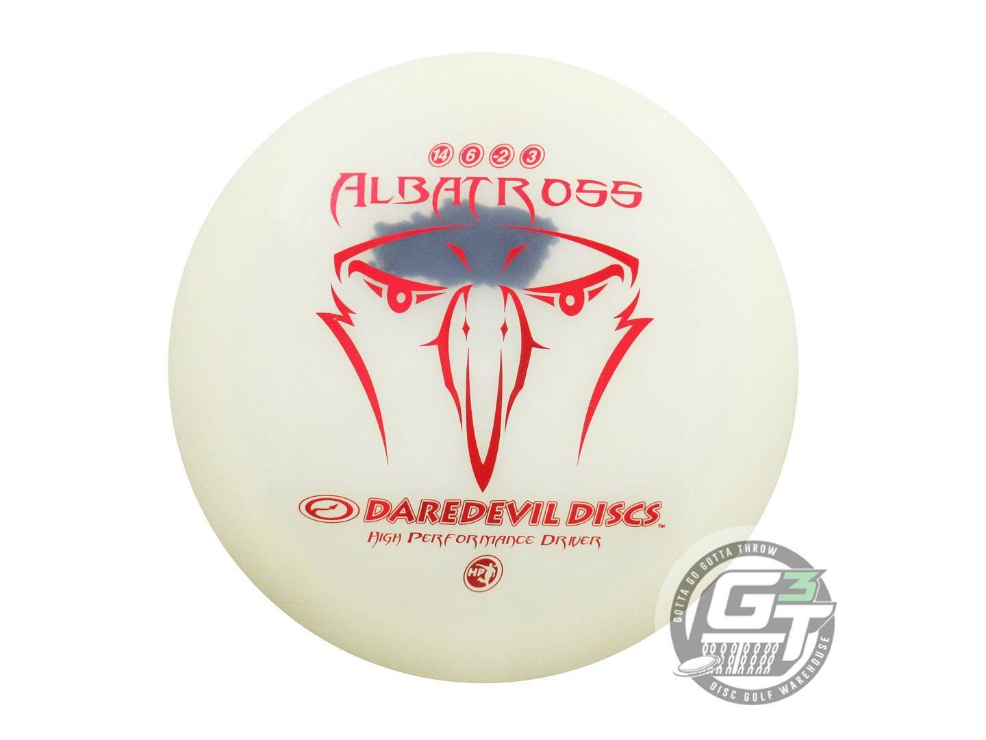 USED Daredevil Discs High Performance Albatross 174g White Red Foil Driver Disc