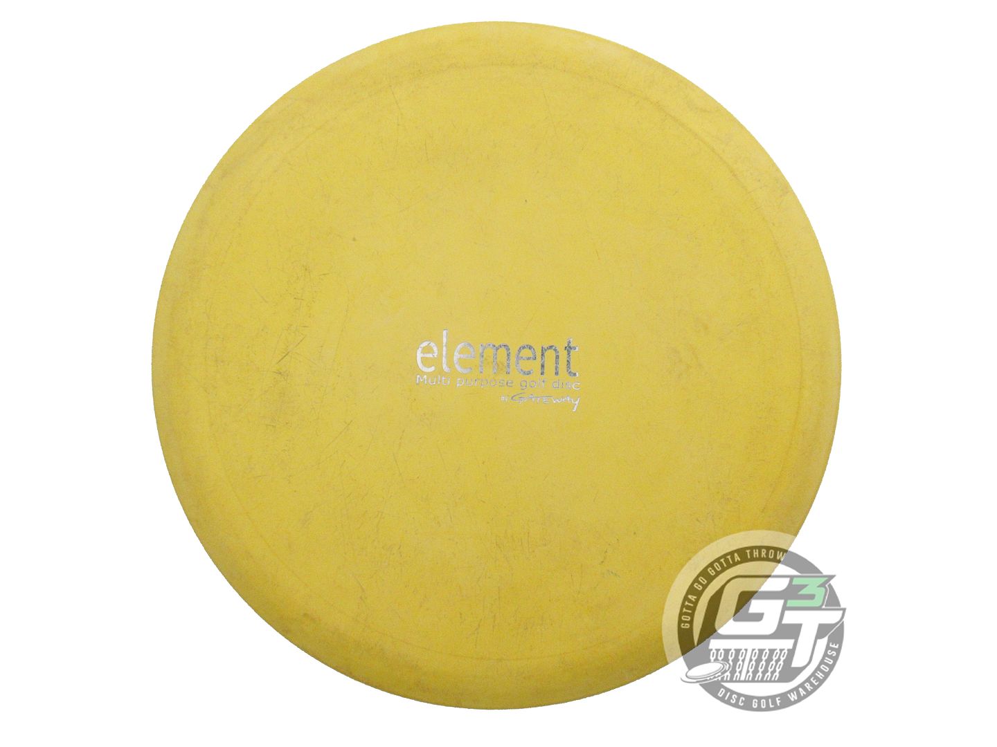 USED Gateway SureGrip Element 180g Yellow Silver Foil OLD Midrange Golf Disc