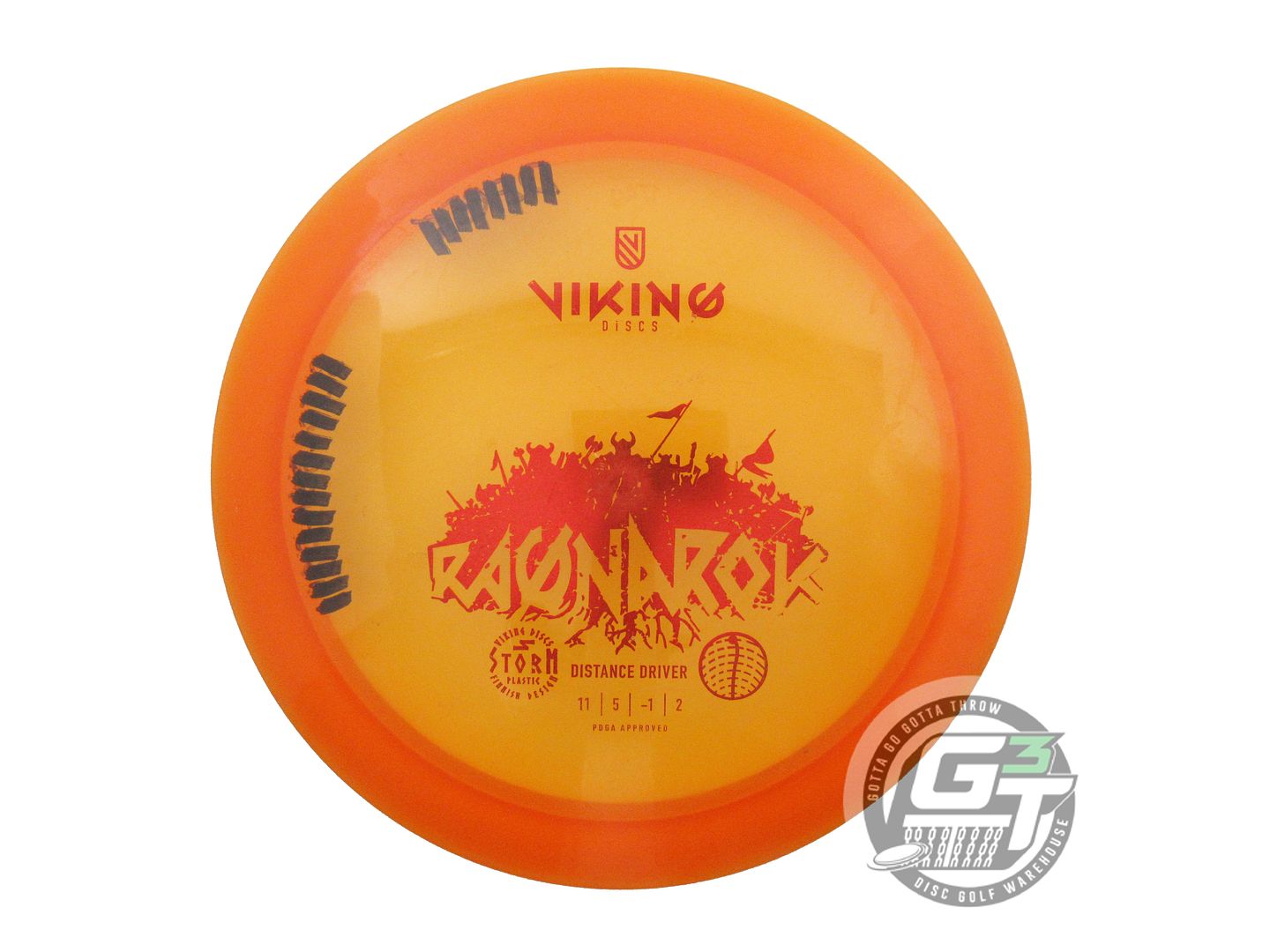 USED Viking Discs Storm Ragnarok 174g Orange Red Foil Distance Driver Golf Disc