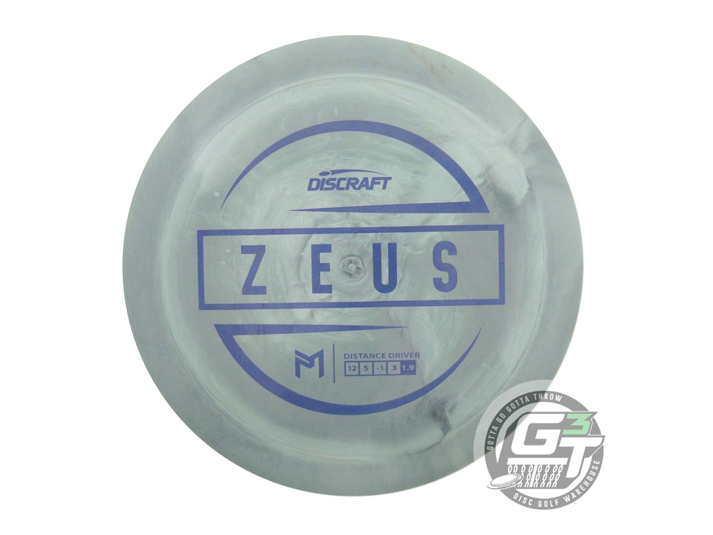 USED Discraft [McBETH] ESP Zeus 176g Sage-Gray Purple Stamp Driver Golf Disc