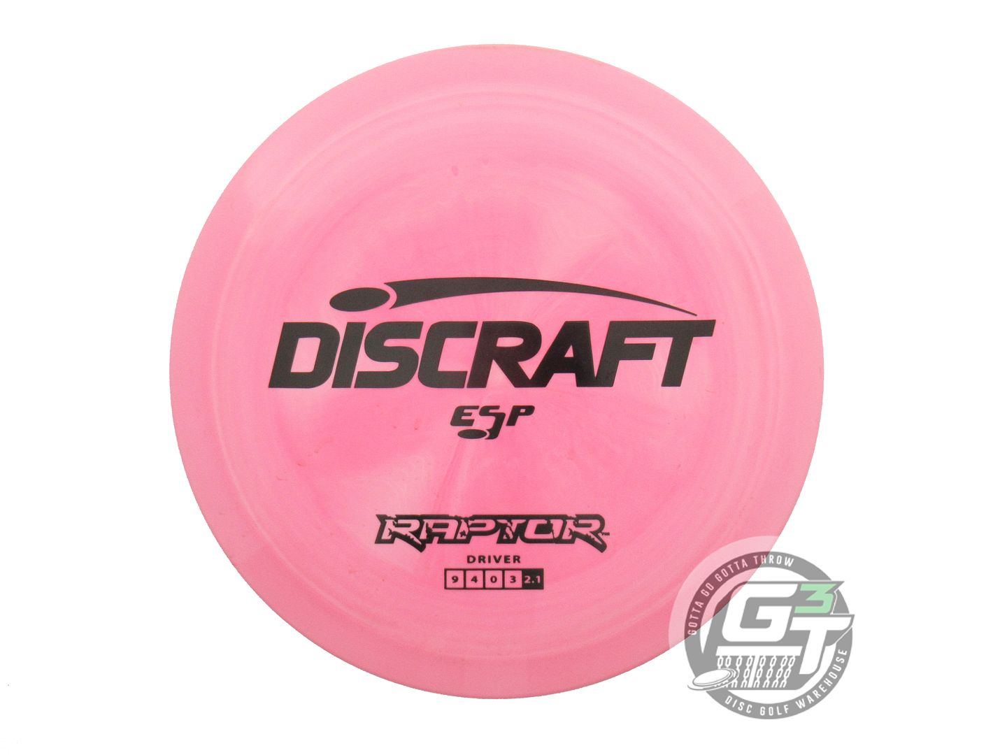 USED Discraft ESP Raptor 174g Pink Black Stamp Distance Driver Golf Disc