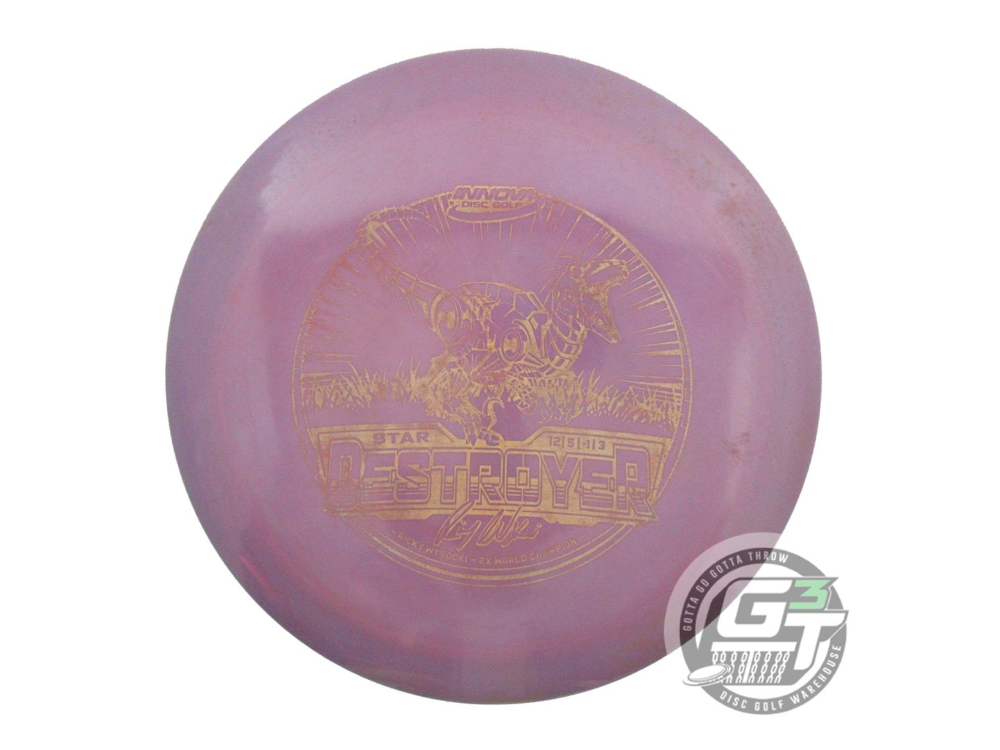 USED Innova [WYSOCKI] Star Destroyer 171g Purple Gold Holo Foil Driver Golf Disc