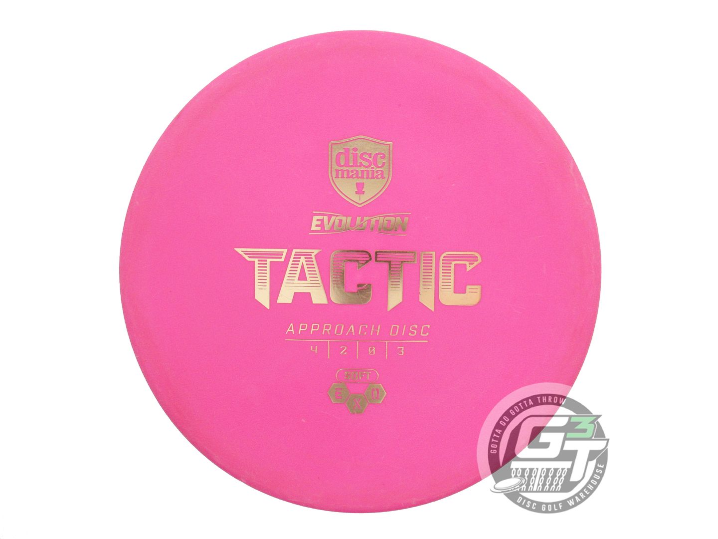 USED DiscMania EXO Soft Tactic 173g Pink Gold Foil Putter Golf Disc