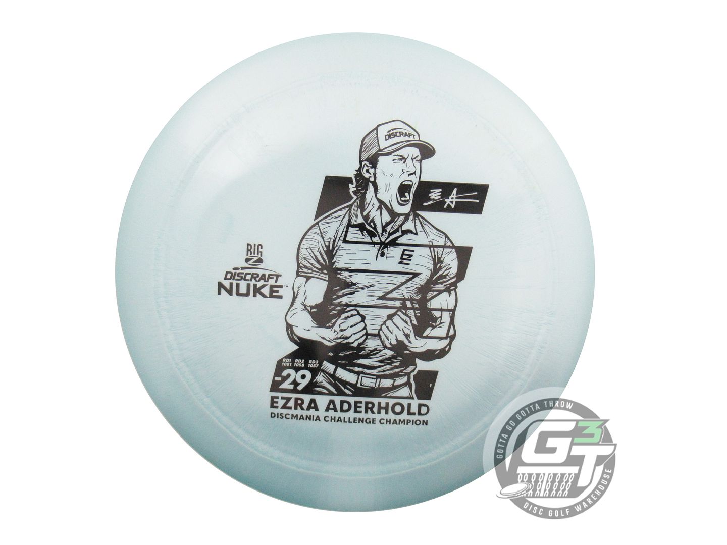 NOS Discraft [ADERHOLD] Big Z Nuke 175g Aqua Black Stamp Distance Driver Disc