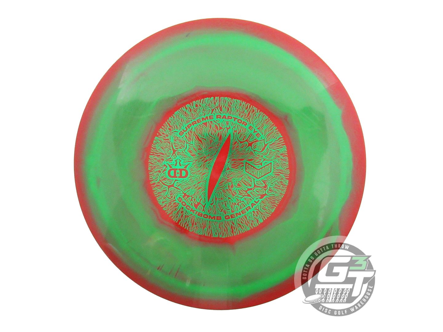 USED Dynamic Discs Supreme Raptor Eye General 175g Red-Green Driver Disc