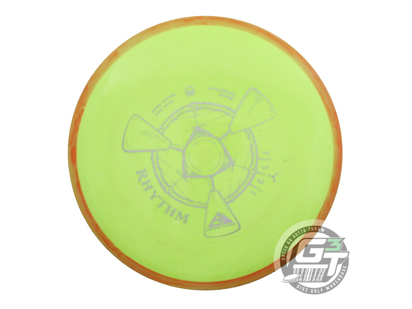 USED Axiom Discs Neutron Rhythm 165g Yellow Orange Rim Distance Driver Golf Disc