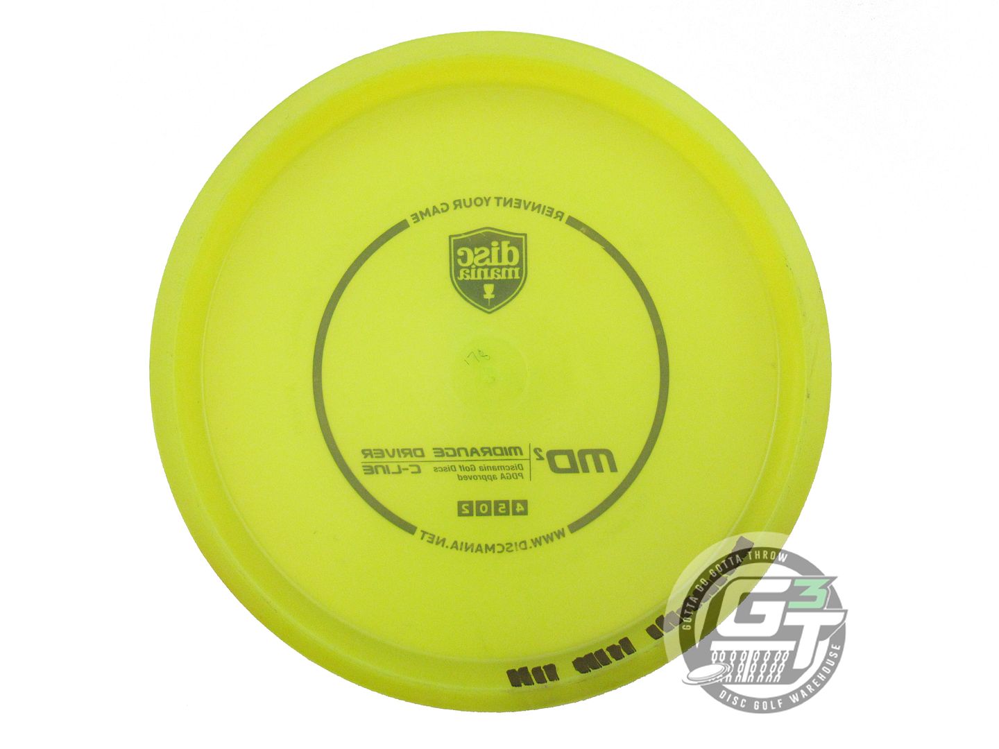 USED DiscMania C-Line MD2 178g Yellow Purple Stamp Midrange Golf Disc