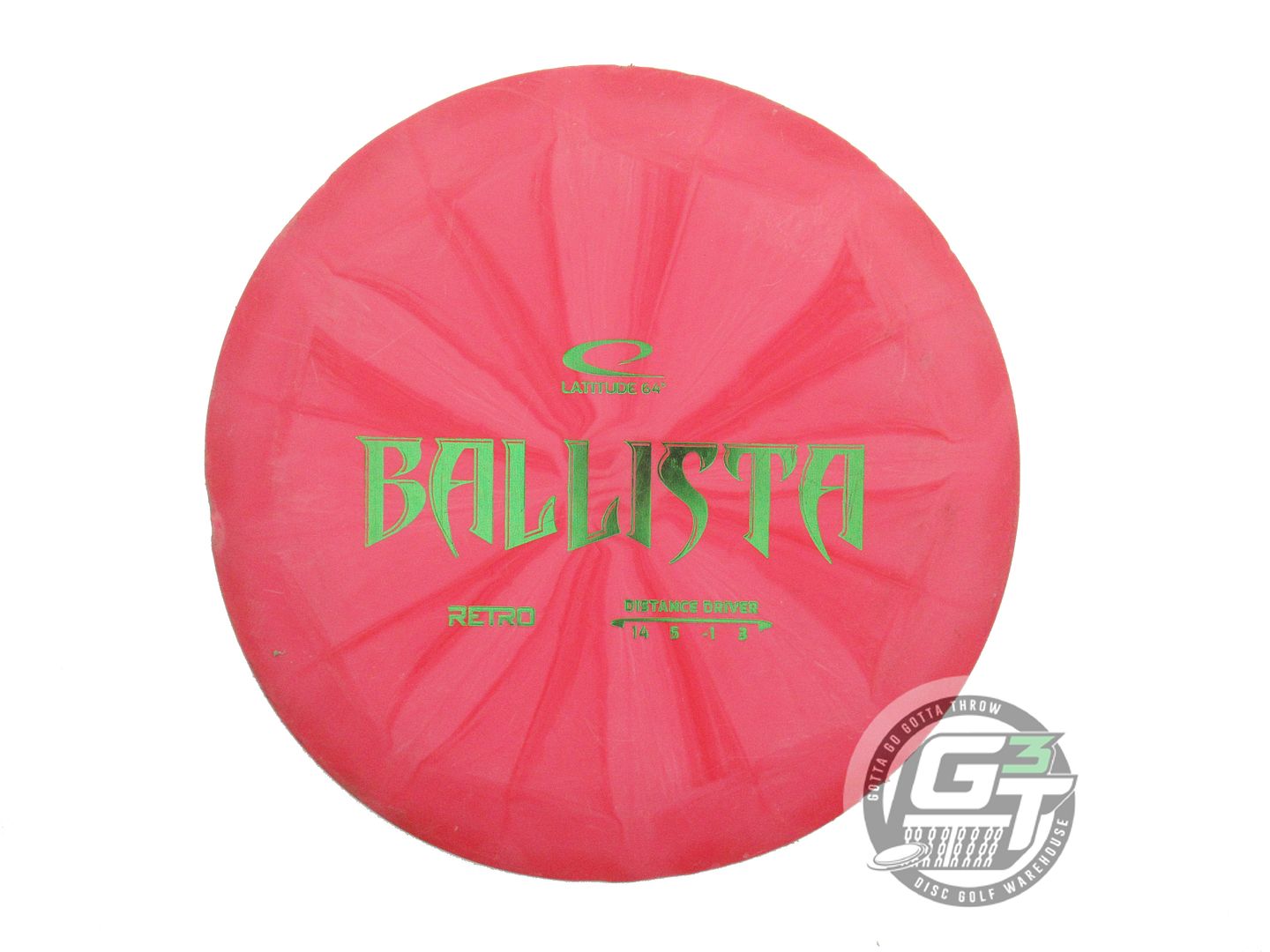 USED Latitude 64 Retro Burst Ballista 175g Red Green Foil Distance Driver Disc