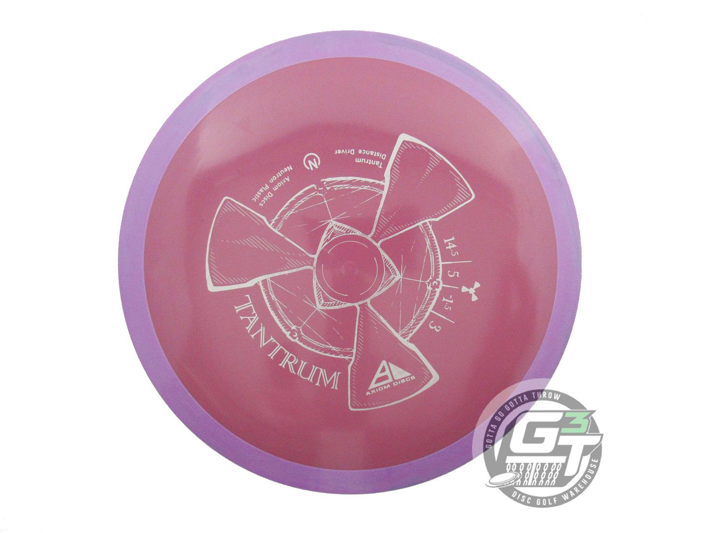 USED Axiom Discs Neutron Tantrum 173g Plum Purple Rim Distance Driver Golf Disc