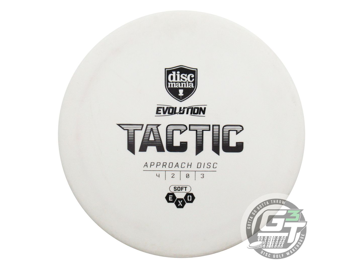 USED DiscMania EXO Soft Tactic 173g White Black Stamp Putter Golf Disc