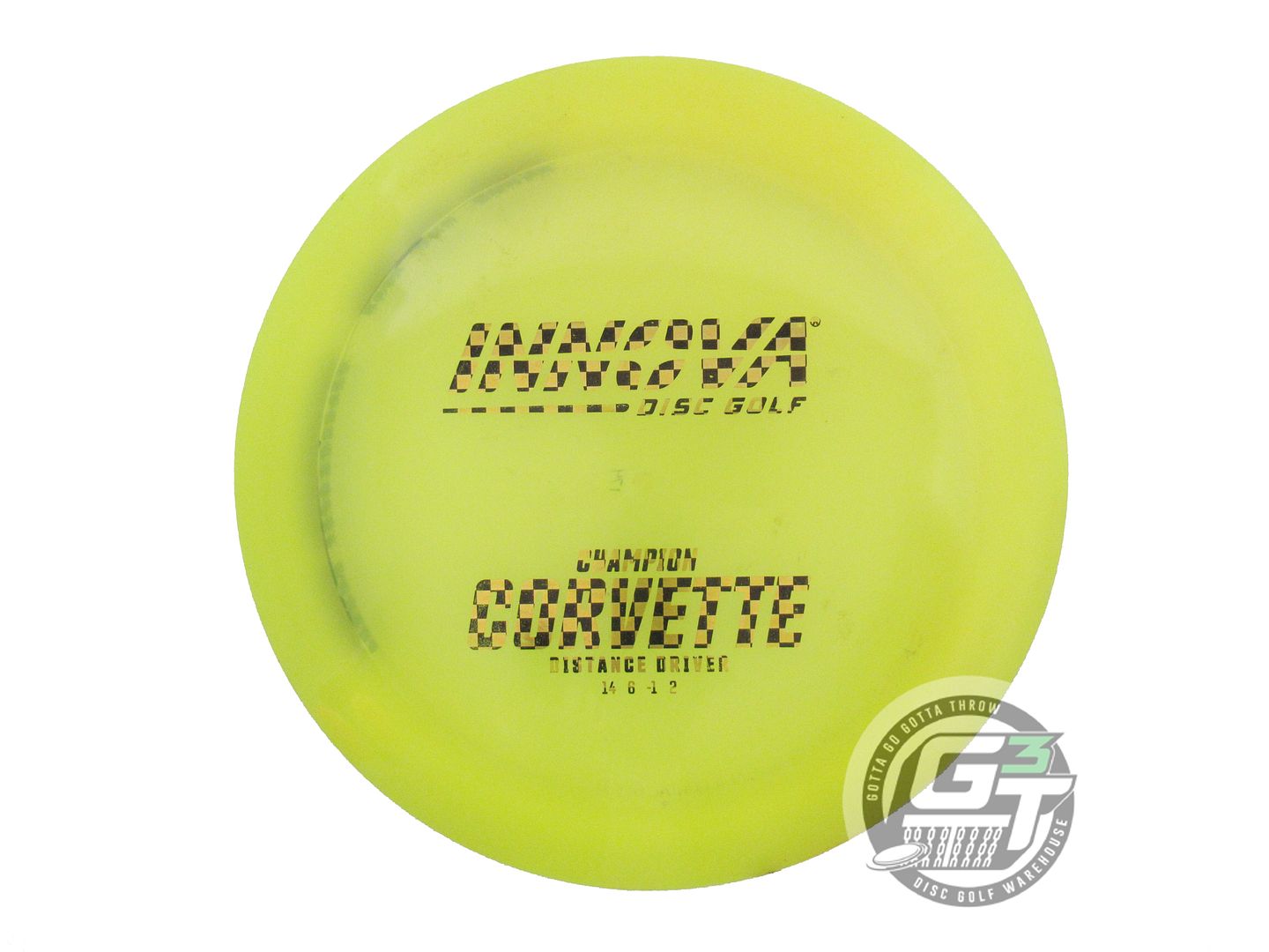 USED Innova Champion Corvette 174g Yellow Checker Foil Distance Driver Golf Disc