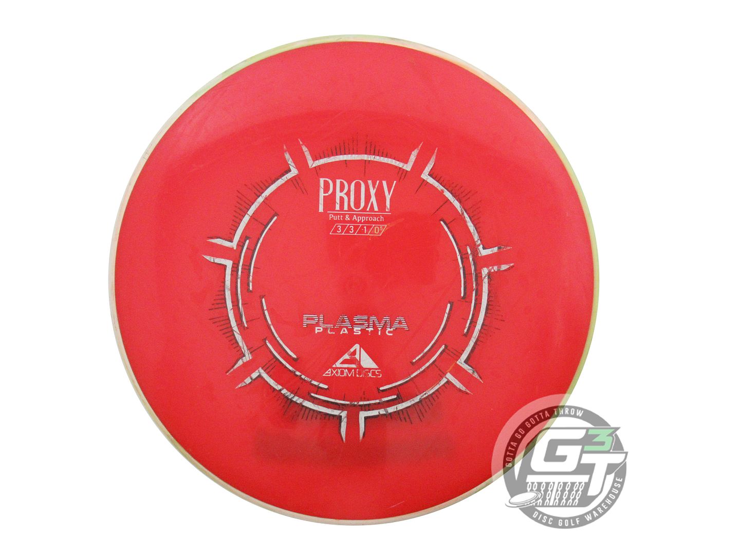 USED Axiom Discs Plasma Proxy 166g Red White Rim Putter Golf Disc