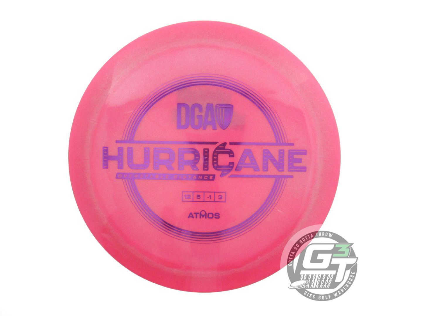 USED DGA Atmos Hurricane 173g Pink Purple Foil Distance Driver Golf Disc
