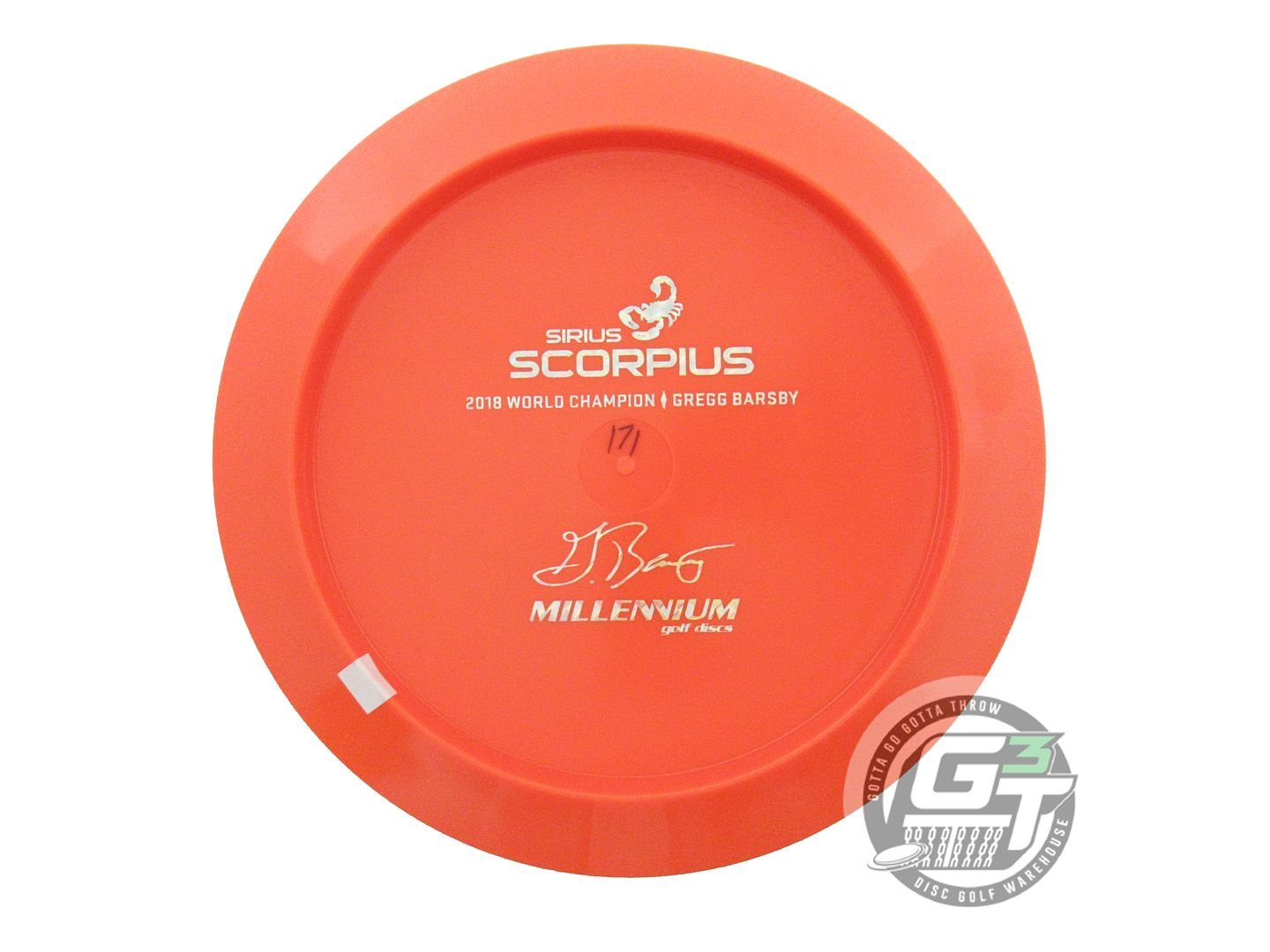 Millennium Bottom Stamp Gregg Barsby Signature Sirius Scorpius Distance Driver Golf Disc (Individually Listed)