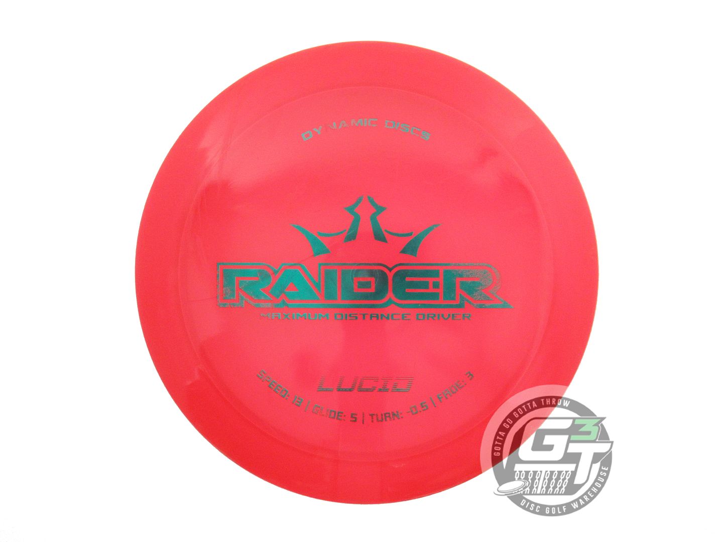 USED Dynamic Discs Lucid Raider 172g Red Green Foil Distance Driver Golf Disc