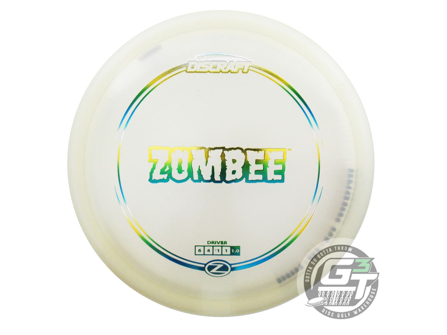 USED Discraft Z Zombee 178g Clear Sunrise Foil Fairway Driver Golf Disc