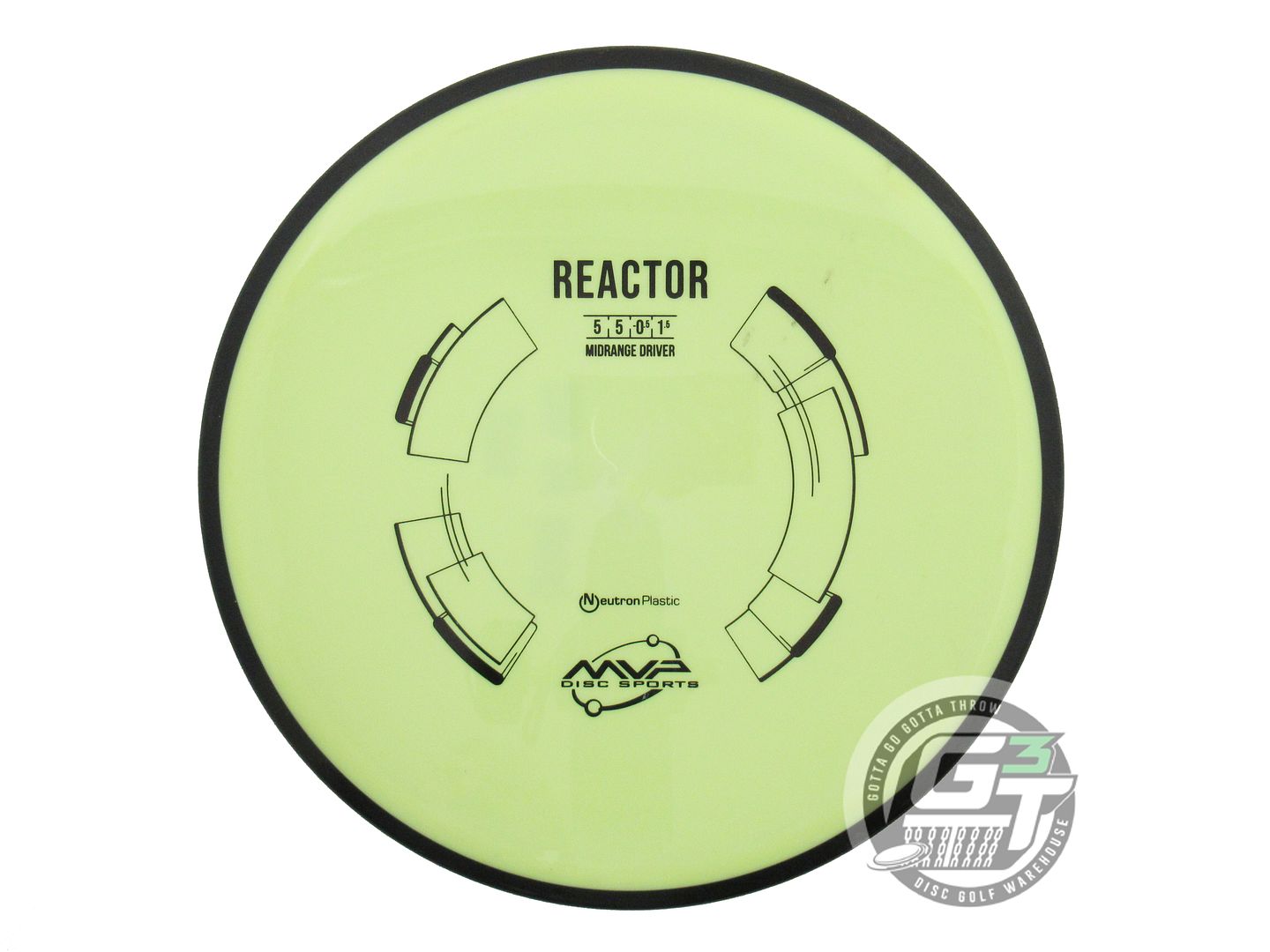 USED MVP Disc Sports Classic Neutron Reactor 177g Yellow Midrange Golf Disc