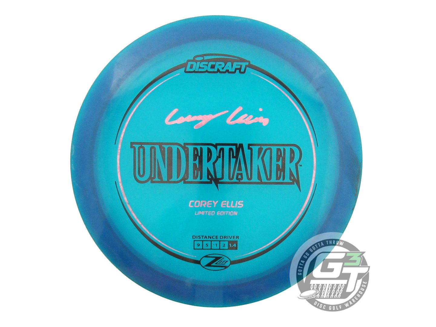 USED Discraft Elite Team [ELLIS] Z Lite Undertaker 163g Blue Driver Golf Disc