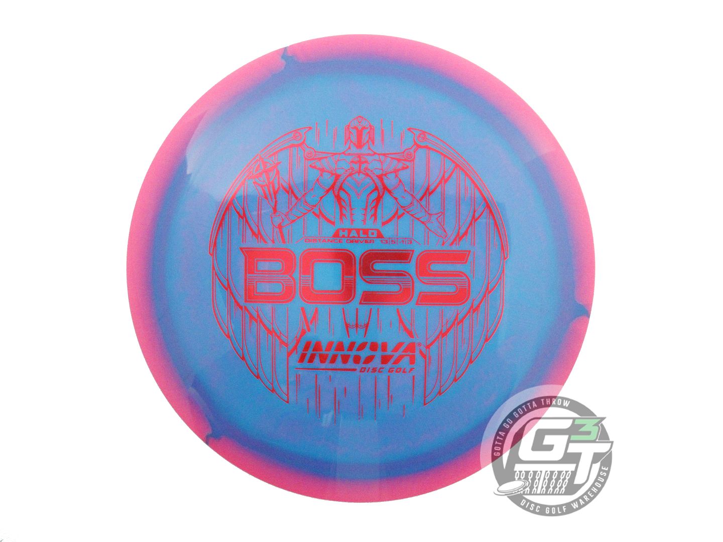 USED Innova Halo Star Boss 171g Pink-Blue Distance Driver Golf Disc