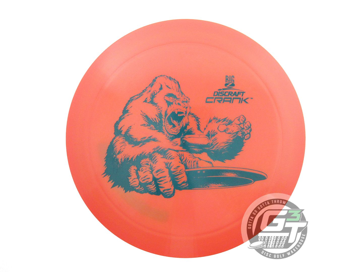 USED Discraft Big Z Crank 174g Orange Green Stamp Distance Driver Golf Disc